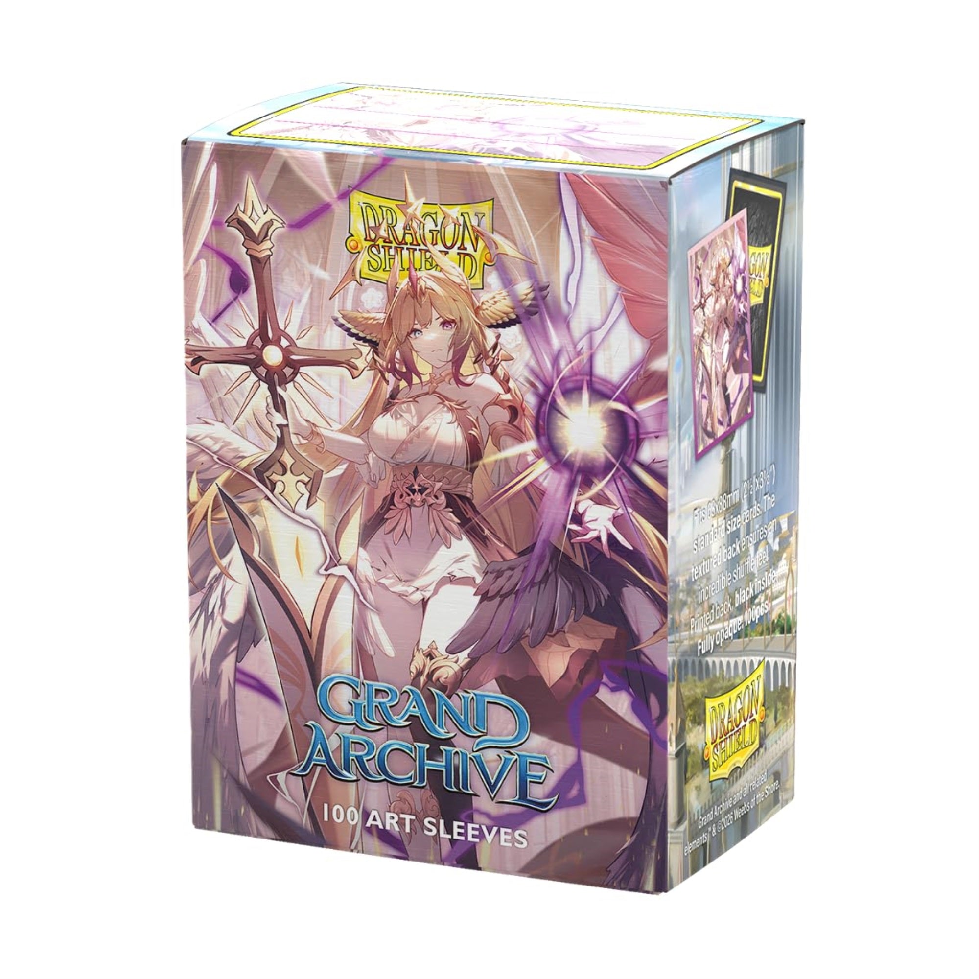 Dragon Shield | Grand Archive Matte Art Sleeves | 100 CT - Smooth & Tough Premium TCG Sleeves | Compatible with Pokemon, One Piece & Magic the Gathering | Haniel, Archangel of Spectra