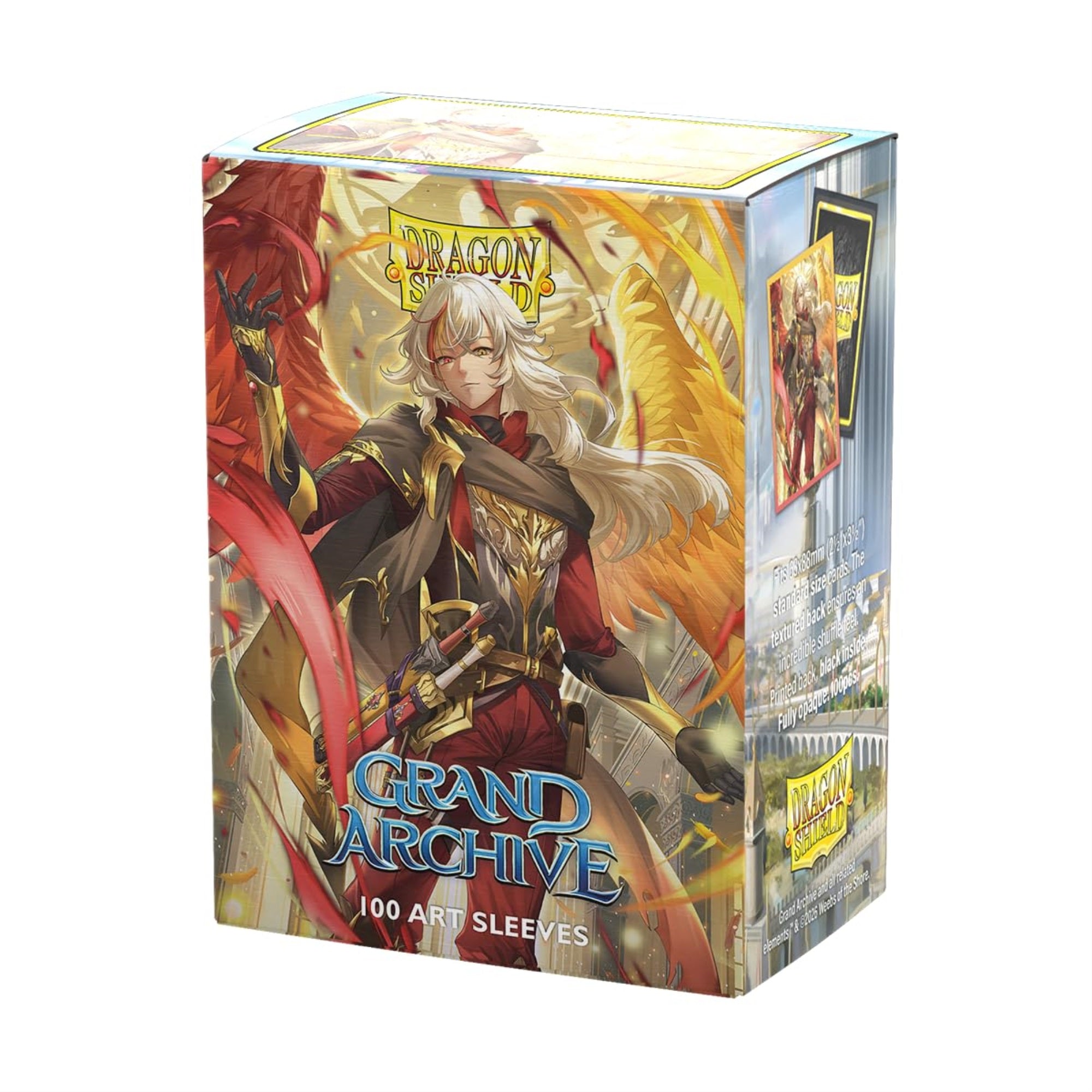 Dragon Shield | Grand Archive Matte Art Sleeves | 100 CT - Smooth & Tough Premium TCG Sleeves | Compatible with Pokemon, One Piece & Magic the Gathering | Azrael, Archangel of Materia