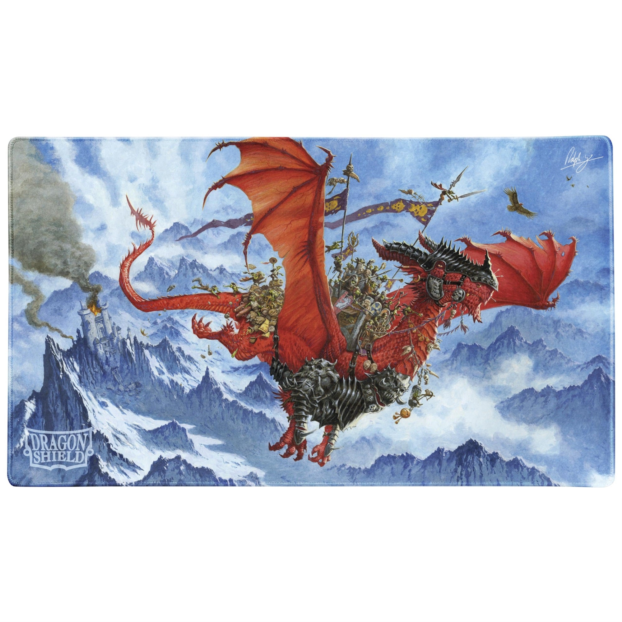 Dragon Shield Playmat - Standard Size TCG Playmat with Stitched Edges & Non-Slip Rubber Backing - Included Tube for Transport & Protection | The Raid