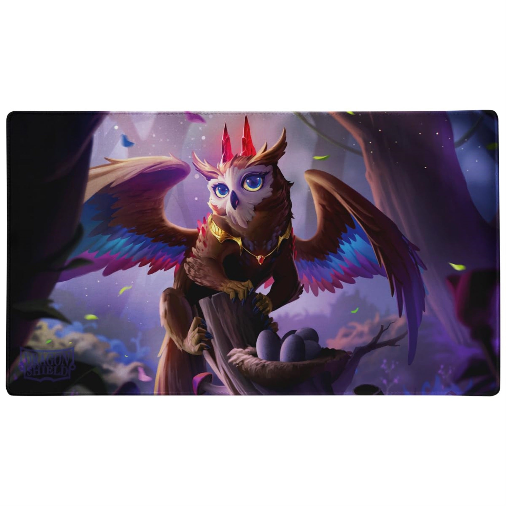 Dragon Shield Playmat - Standard Size TCG Playmat with Stitched Edges & Non-Slip Rubber Backing - Included Tube for Transport & Protection | Spirit Animals - The Dragowlis