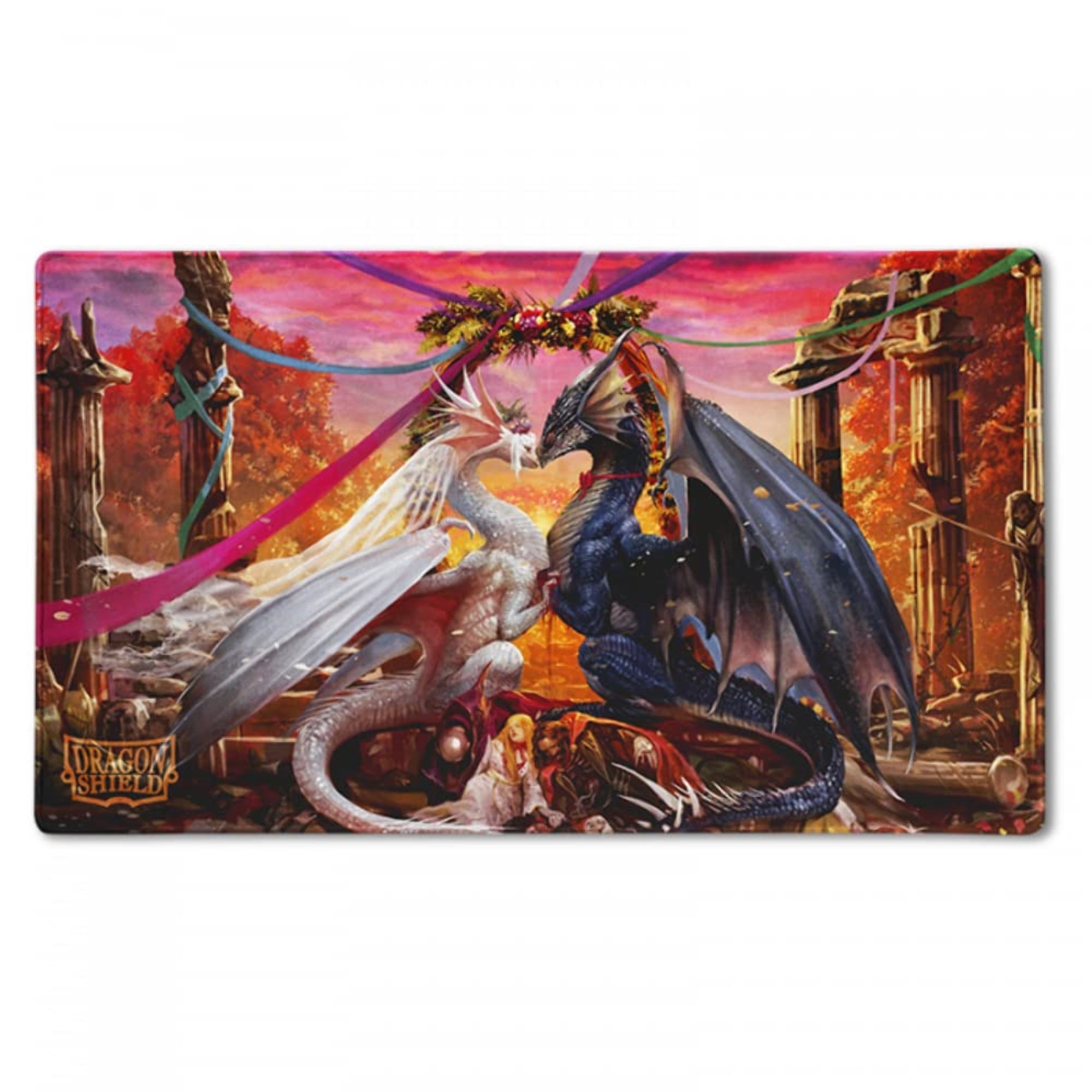Dragon Shield Playmat - Standard Size TCG Playmat with Stitched Edges & Non-Slip Rubber Backing - Included Tube for Transport & Protection | Valentine Dragon 2023