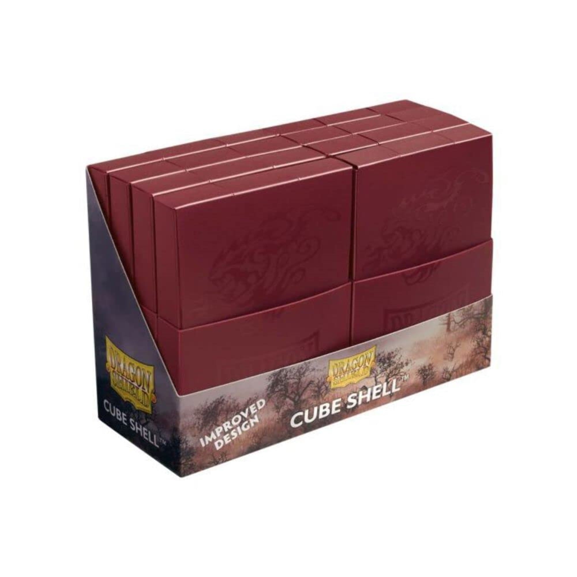 Dragon Shield Cube Shell Blood Red - 8 Units - Durable And Sturdy Tcg, Ocg Card Storage - Card Deck Box - Compatible With Pokemon Yugioh Commander And Mtg Magic: The Gathering Cards