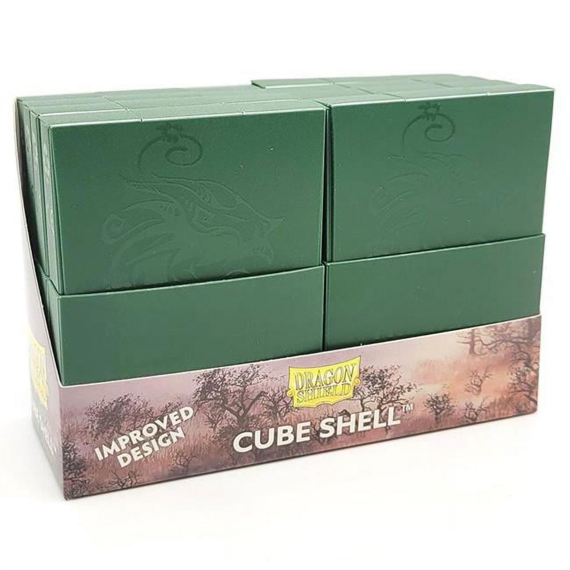 Dragon Shield Cube Shell Forest Green - 8 Units - Durable And Sturdy Tcg, Ocg Card Storage - Card Deck Box - Compatible With Pokemon Yugioh Commander And Mtg Magic: The Gathering Cards