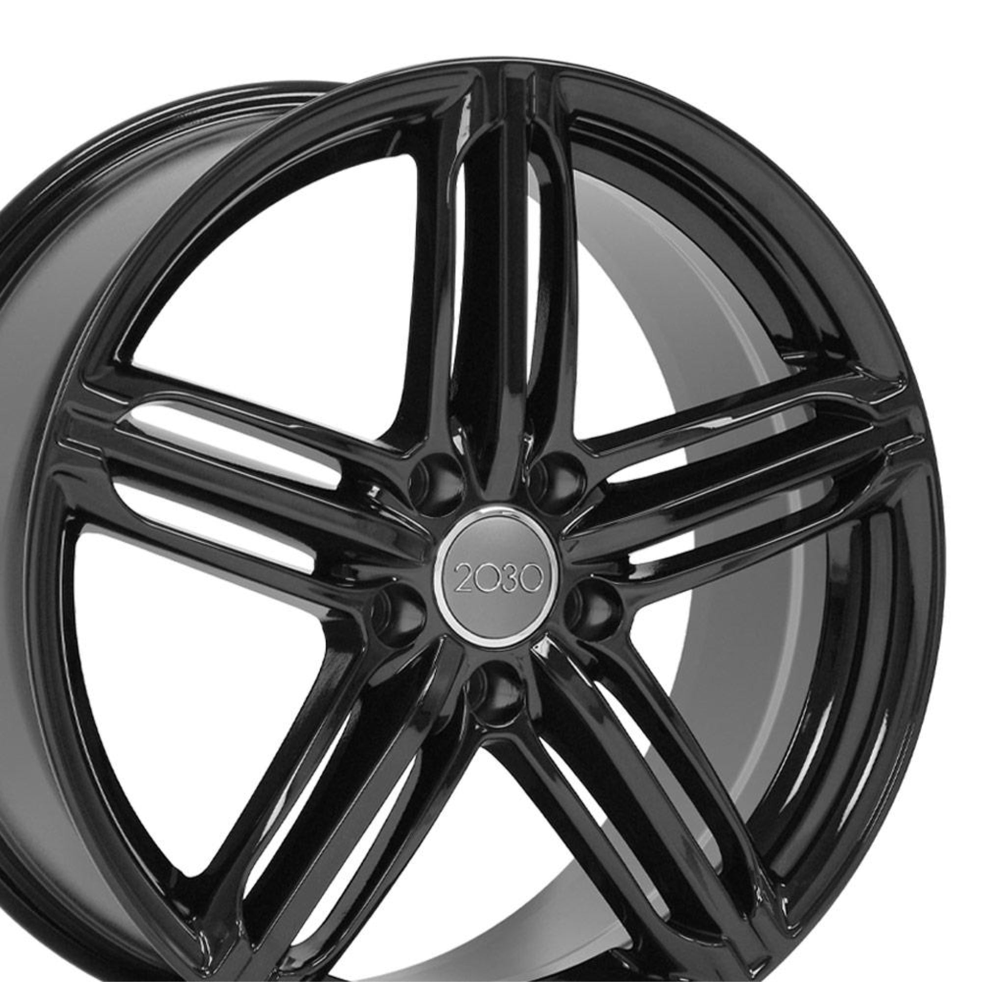18″ Replica AU12 fits Audi RS6 18x8 Black ET45