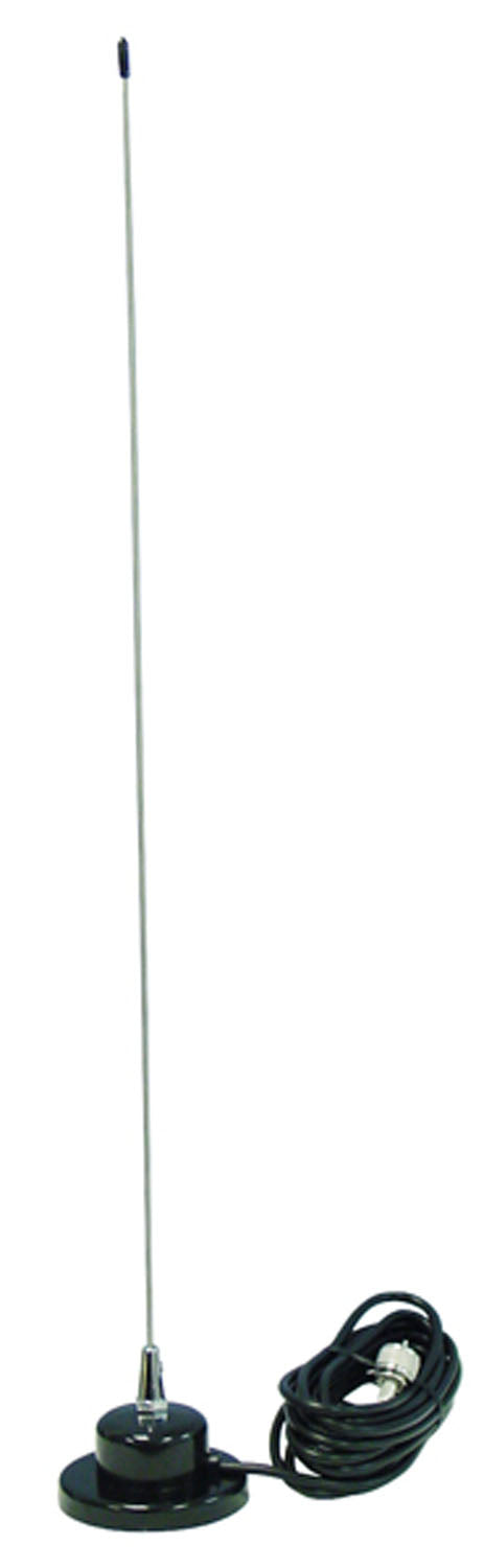 ACCESSORIES UNLIMITED - 3 FOOT BLACK LOW PROFILE MAGNETIC MOUNT CB ANTENNA WITH 15' COAX