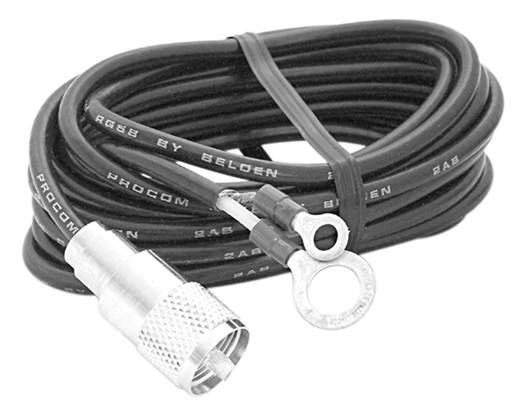ACCESSORIES UNLIMITED - 18 FOOT RG58AU COAX CABLE WITH SOLDERED PL259 AND LUGS