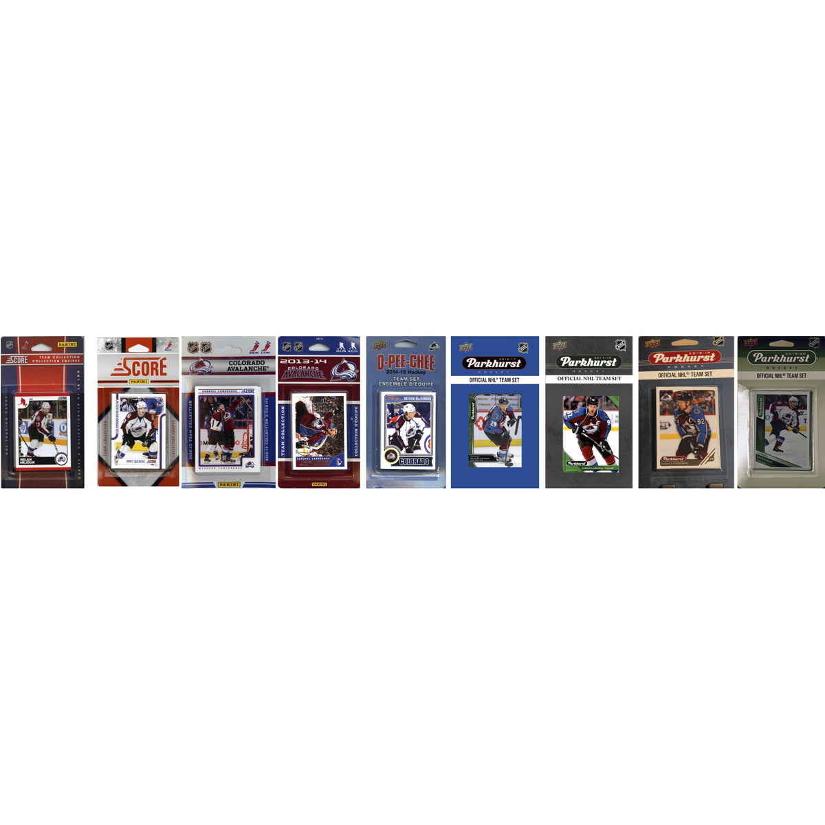Nhl Colorado Avalanche 9 Different Licensed Trading Card Team Sets
