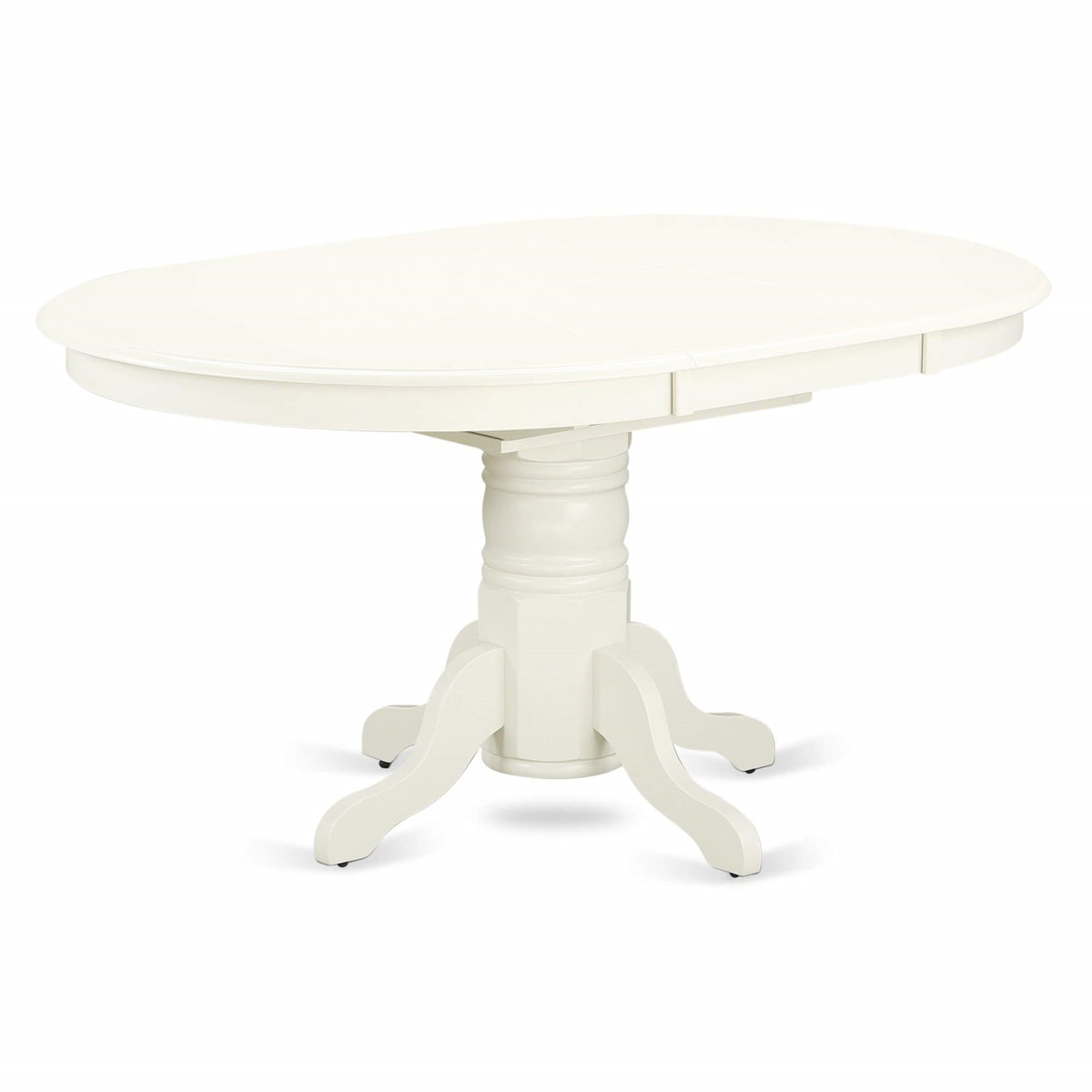 Casafoyer Avdo5-Lwh-W 5 Piece Dining Room Furniture Set Includes An Oval Kitchen Table With  Leaf And 4 Dining Chairs, 42X60 Inch, Linen White