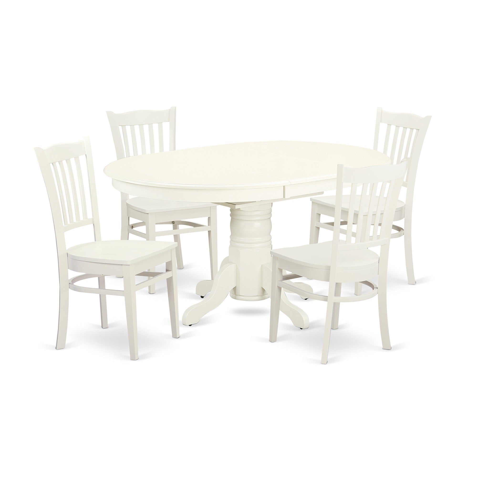 Ergode Avgr5-Lwh-W, 5-Piece Dining Room Set, Premium Asian Wood, Classic Design With Modern Touch, Sturdy & Stylish, Easy Assembly, Cherry & Linen White Colors, Includes Table & 4 Chairs