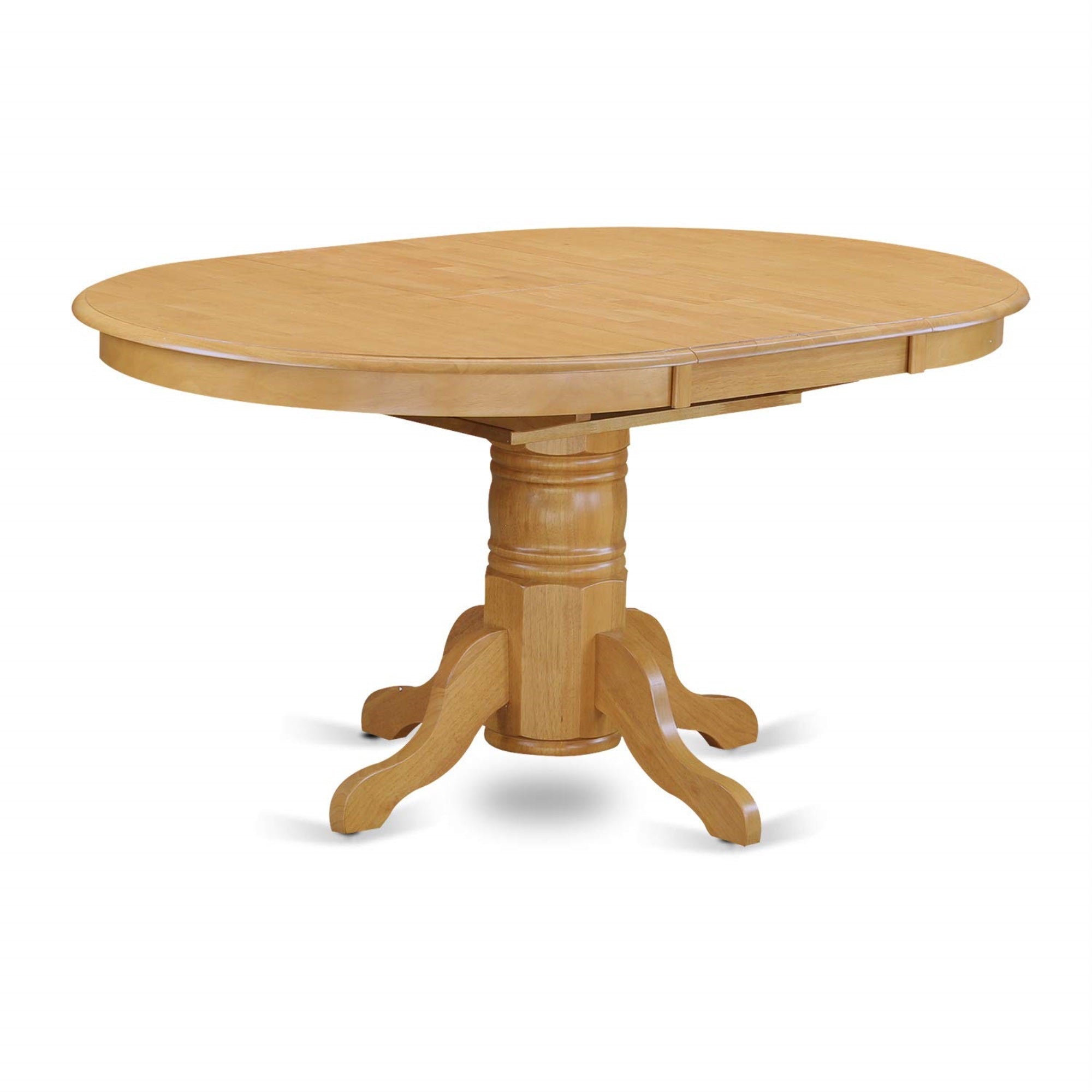 Ergode Avpo5-Oak-C, Wooden Dining Room Set, 7-Piece Table & Chairs, Oak Oval Top, Linen Fabric Seats, Easy Assembly, Timeless & Elegant, 42X60 Inch