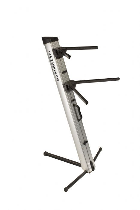 Apex Series Two-Tier Portable Column Keyboard Stand (Silver)