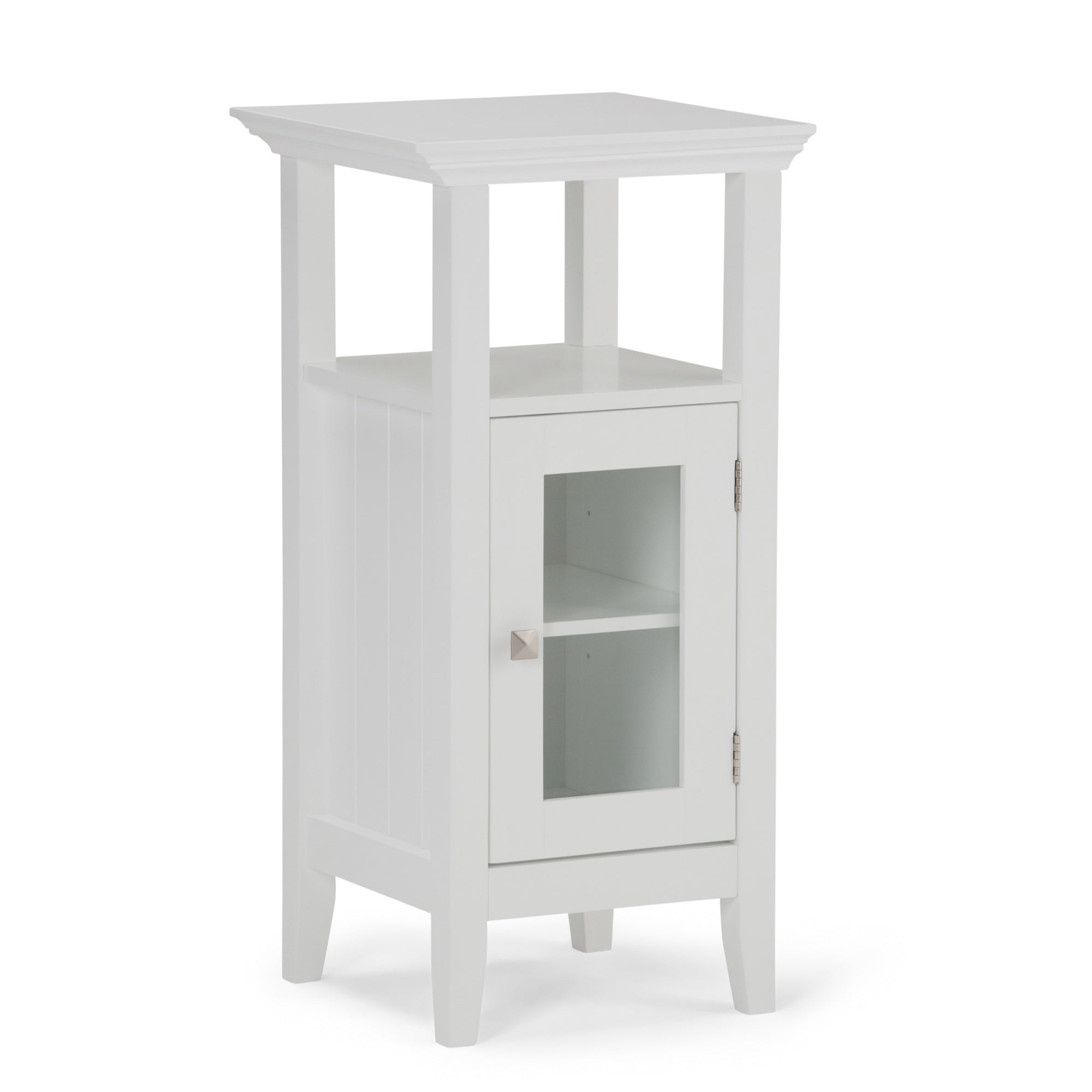 Acadian 30 Inch H X 15 Inch W Floor Storage Bath Cabinet In Pure White