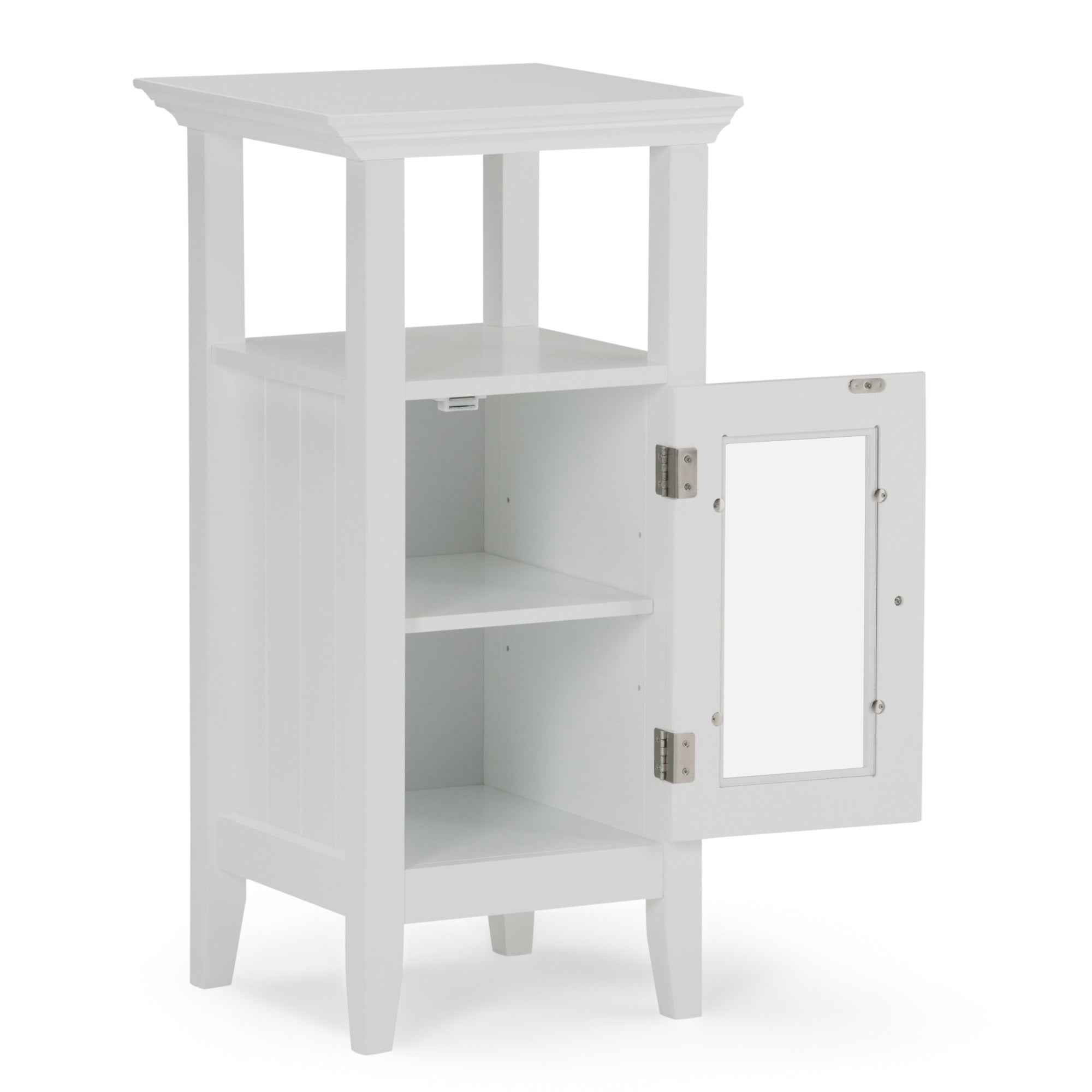 Acadian 30 Inch H X 15 Inch W Floor Storage Bath Cabinet In Pure White
