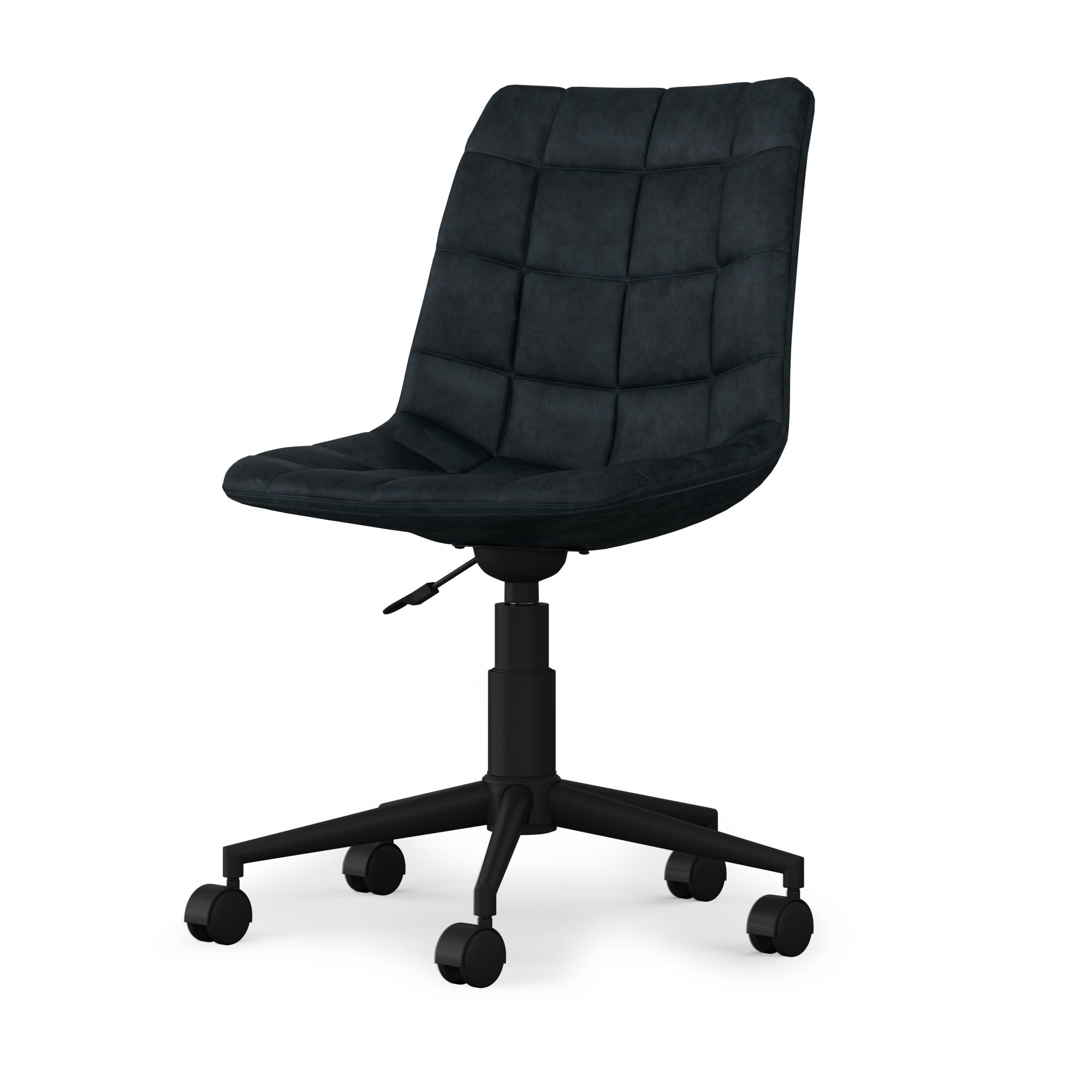 Chambers Swivel Office Chair In Distressed Blue Faux Leather