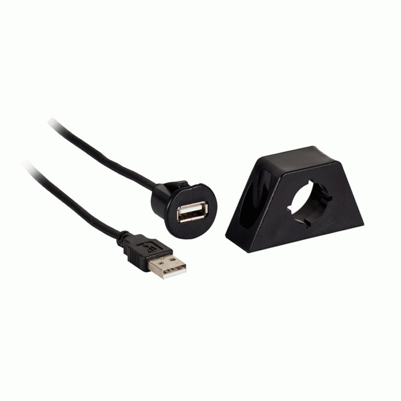 Male Usb To Female Usb Jack With Mount