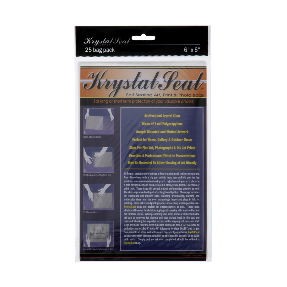 Krystal Seal Bags 6X8In