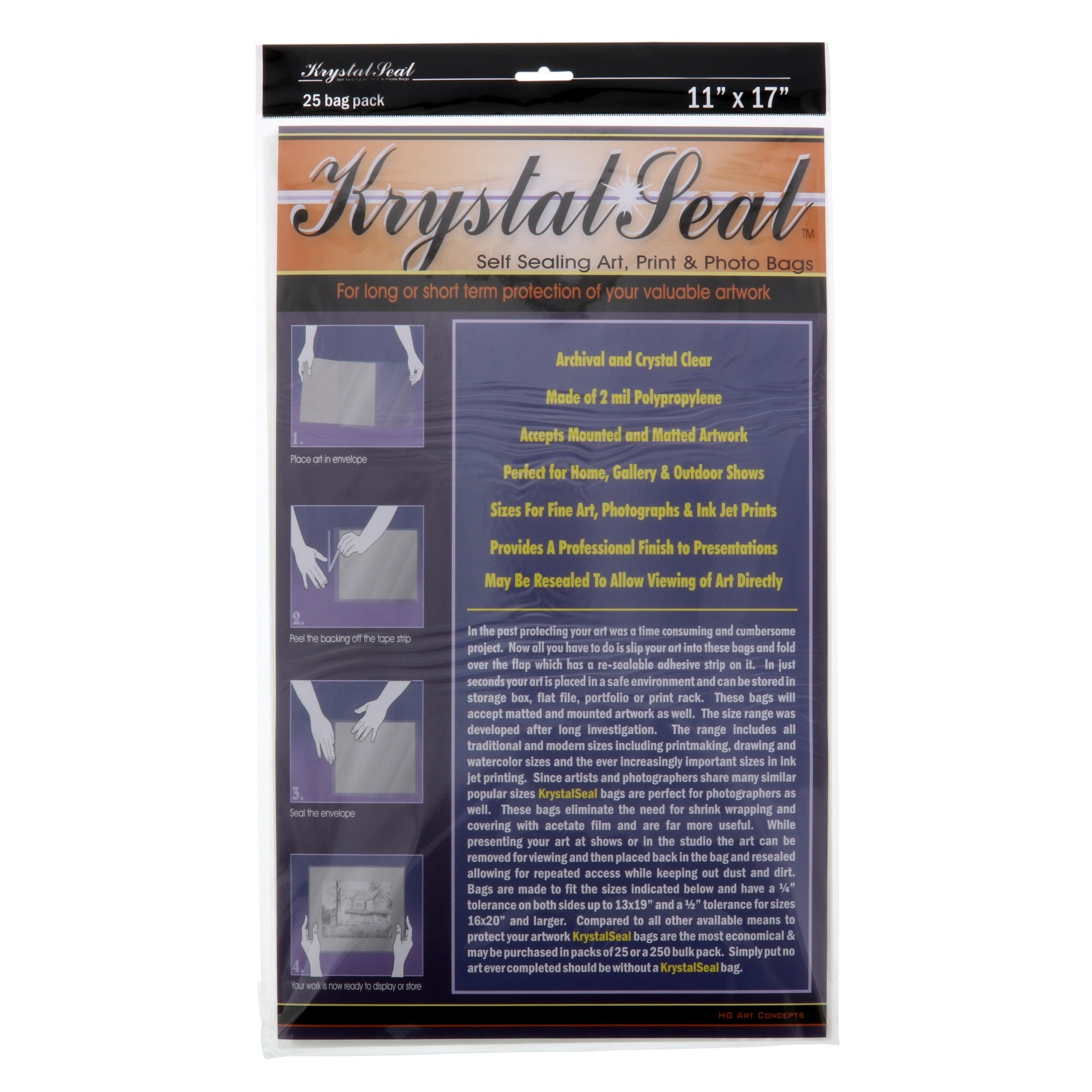 Krystal Seal Bags 11Inx17In