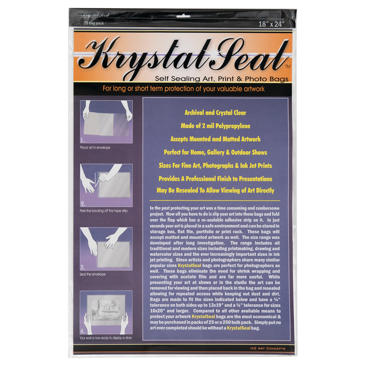 Armadillo Krystal Seal Bags, 18 X 24