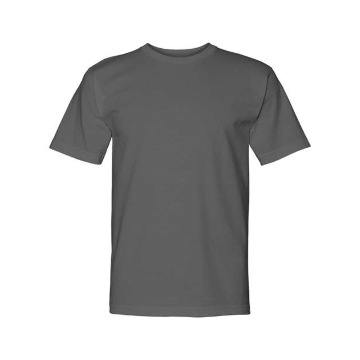 Bayside Usa-Made 100% Cotton Short Sleeve T-Shirt - Charcoal, Xl