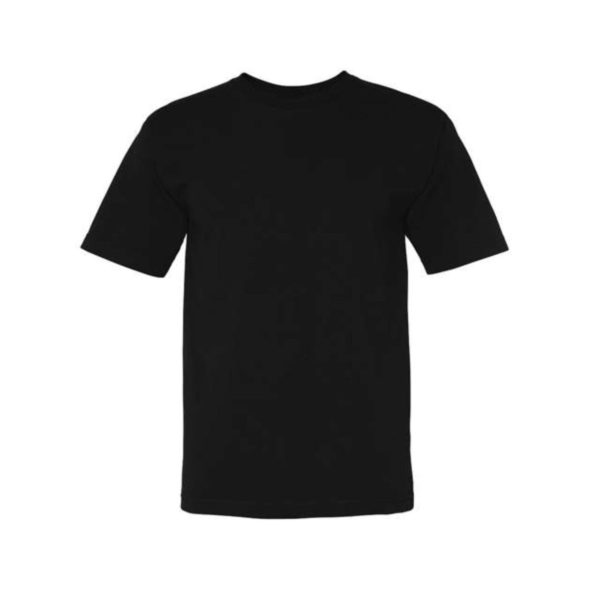 Bayside Usa-Made 100% Cotton Short Sleeve T-Shirt - Black, L