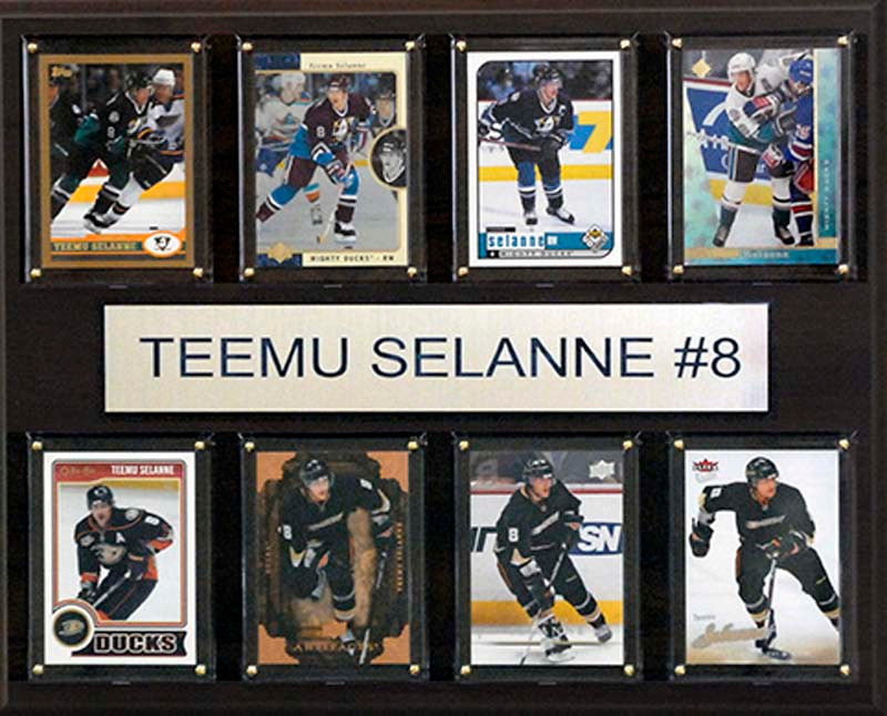Nhl 12X15 Teemu Selanne Anaheim Ducks 8-Card Plaque
