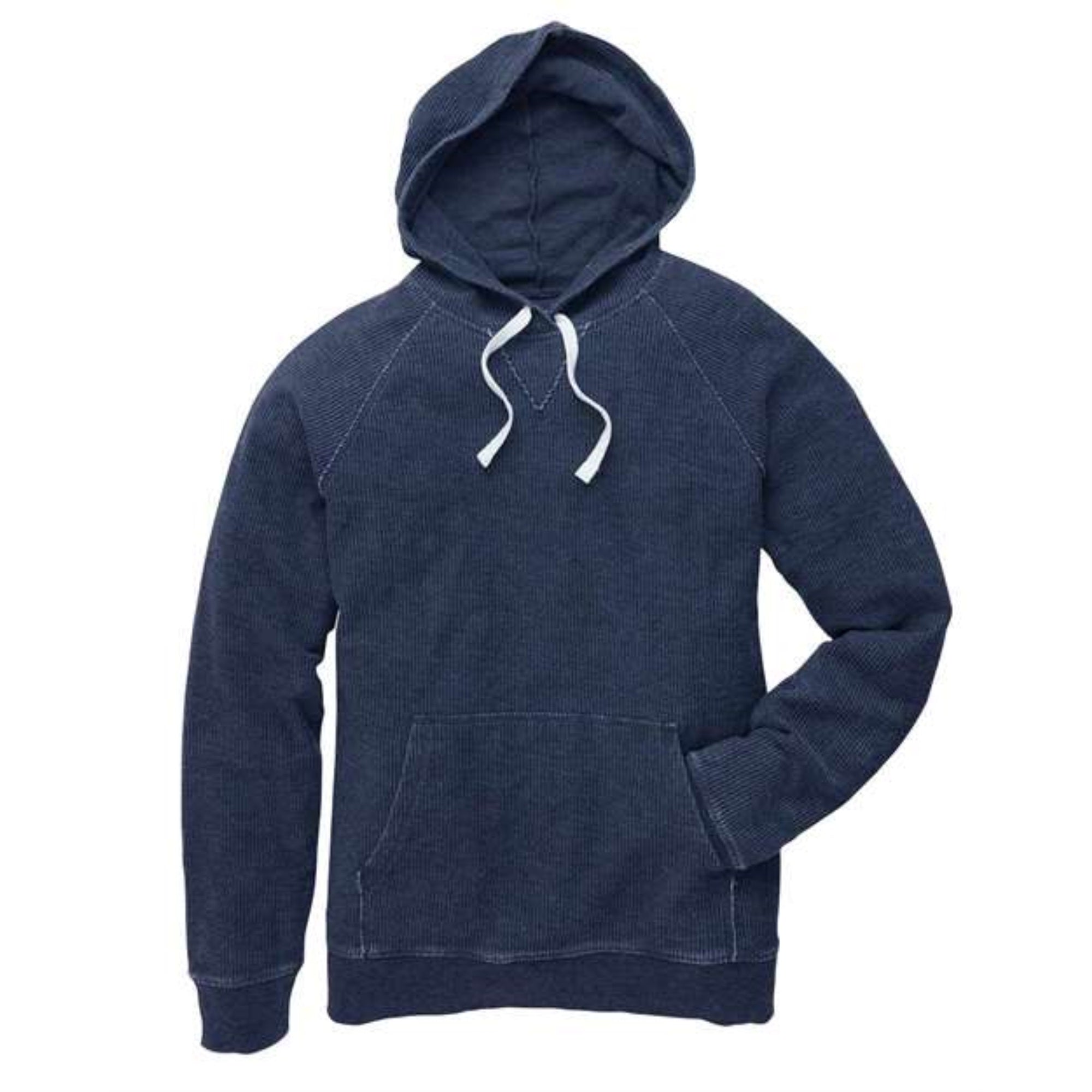 Boxercraft Unisex Corduroy Raglan Hooded Pullover - Navy, S