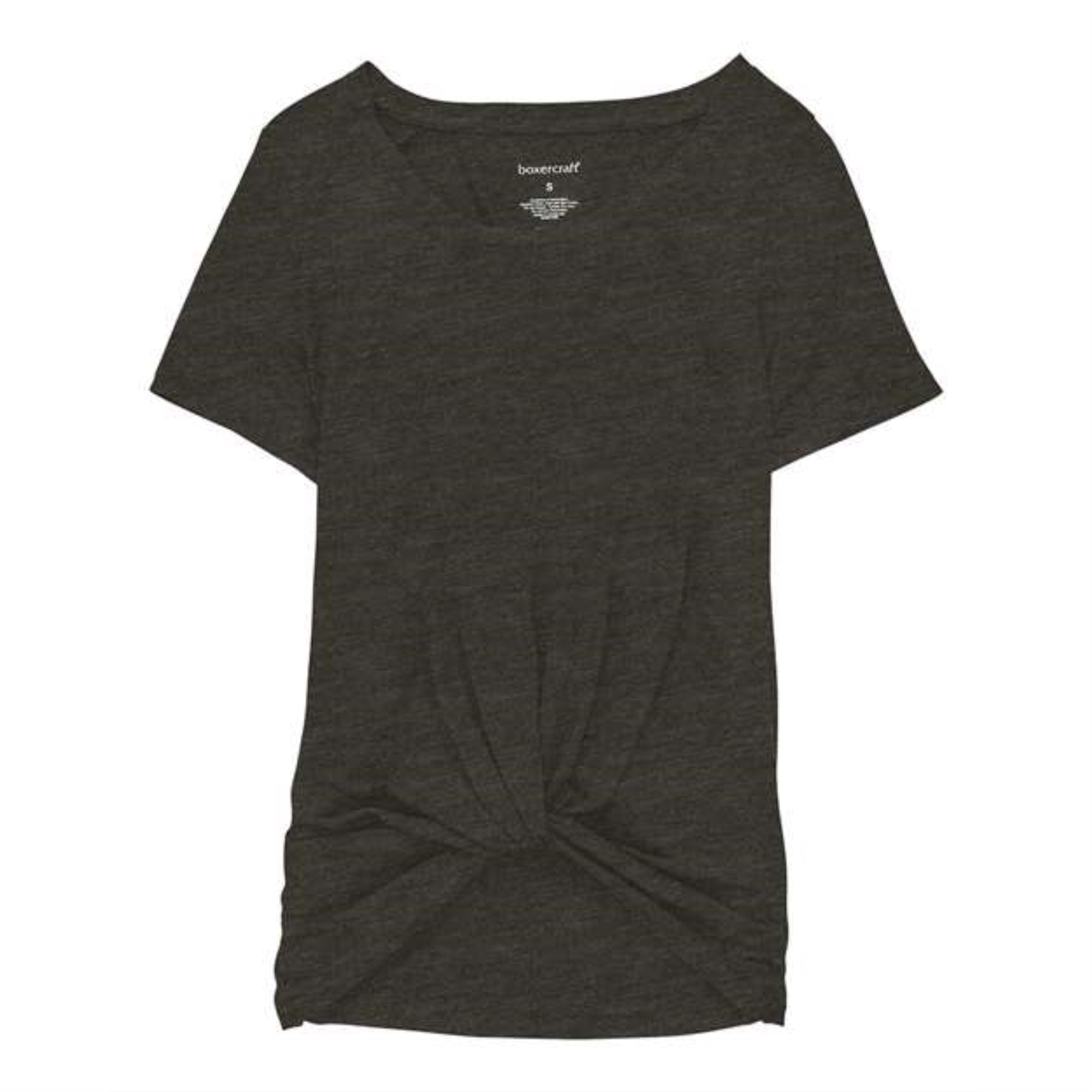 Boxercraft Girls' Twisted T-Shirt - Charcoal, L