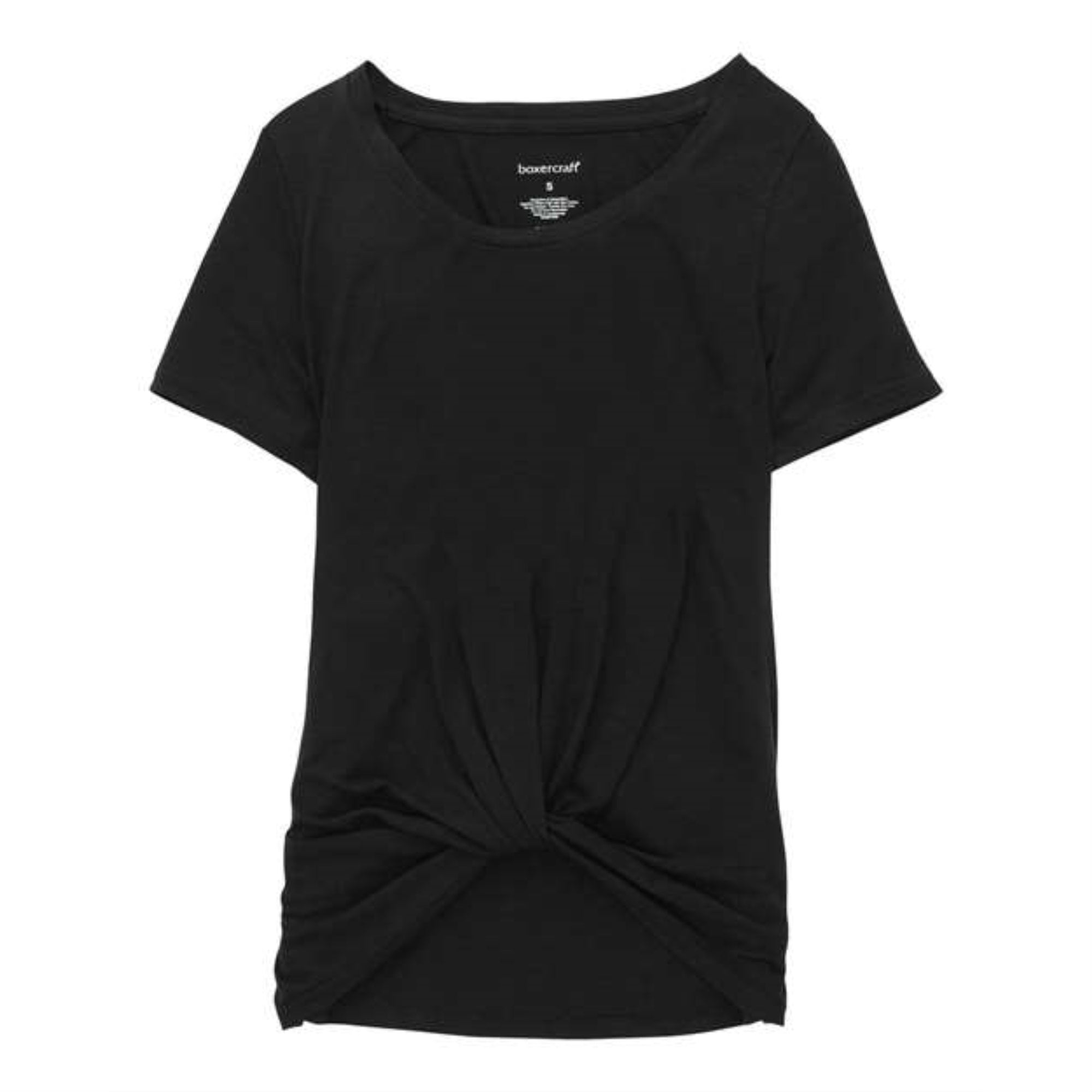 Boxercraft Girls' Twisted T-Shirt - Black, L
