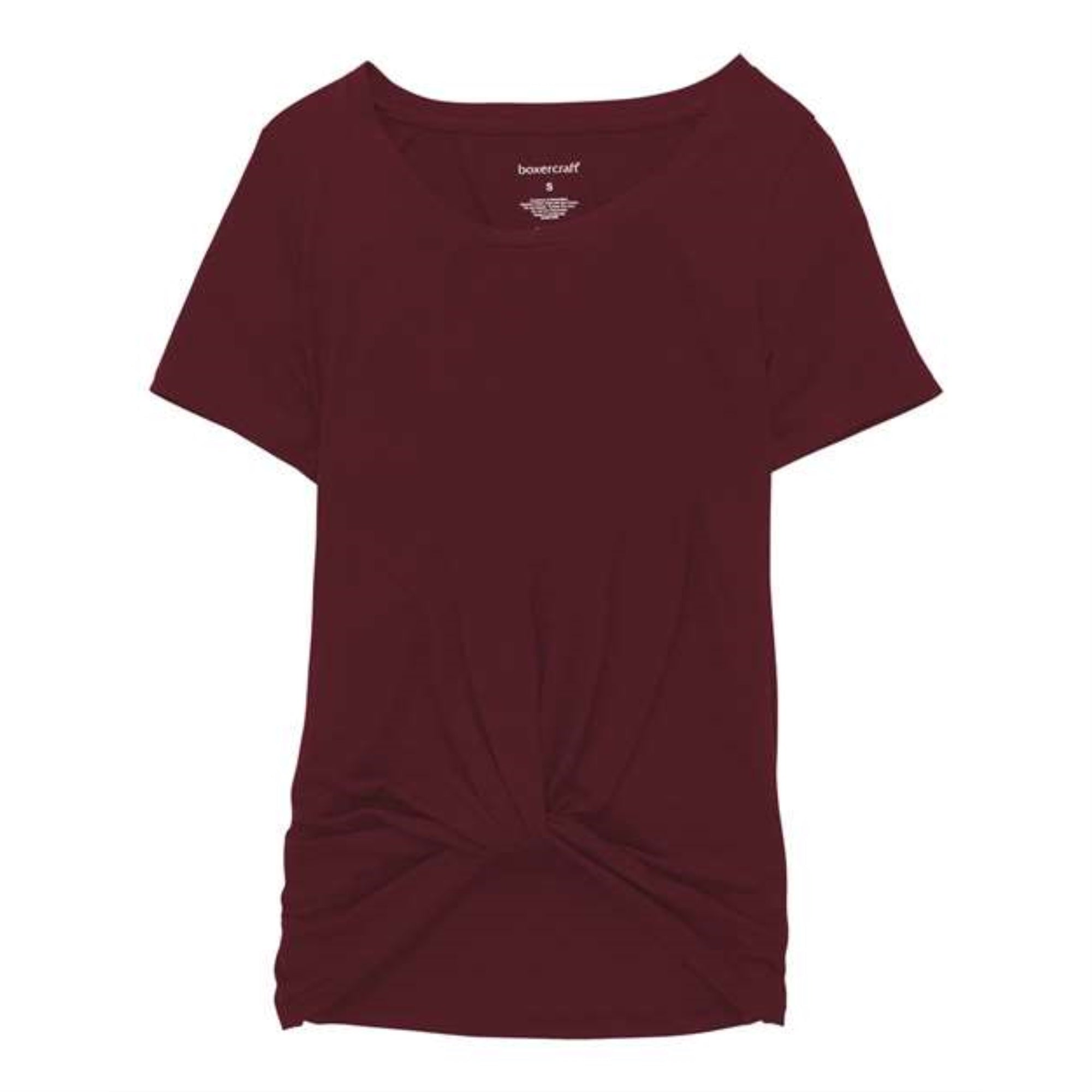 Boxercraft Girls' Twisted T-Shirt - Maroon, L