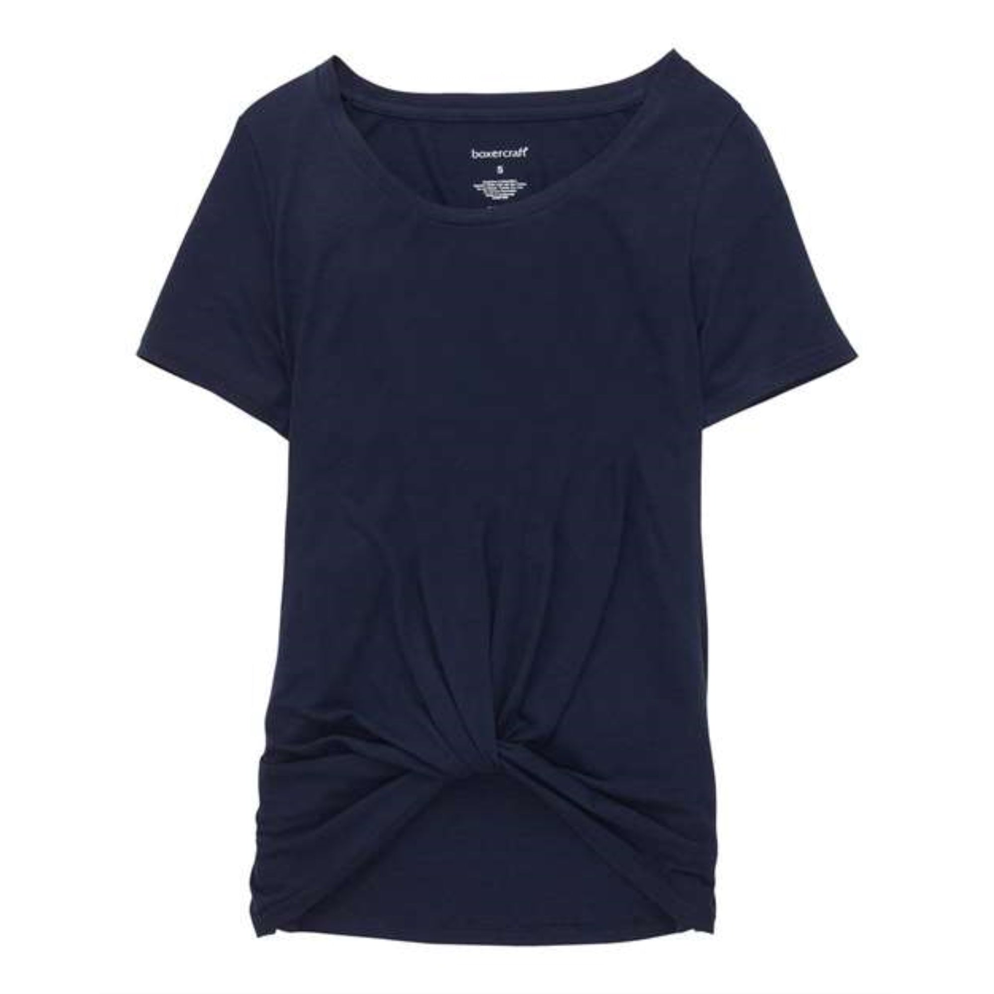 Boxercraft Girls' Twisted T-Shirt - Navy, M