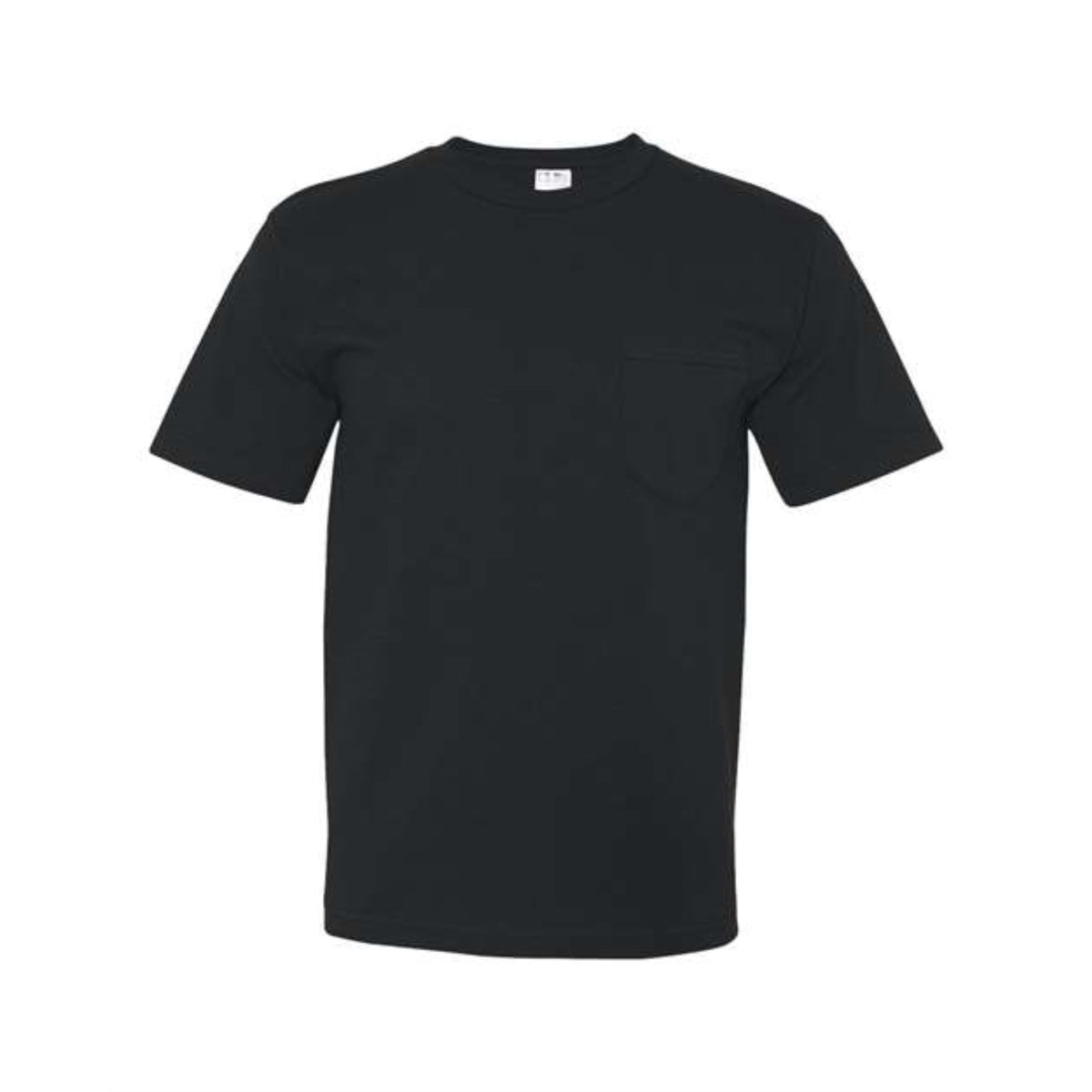 Bayside Usa-Made Short Sleeve T-Shirt With A Pocket - Black, S
