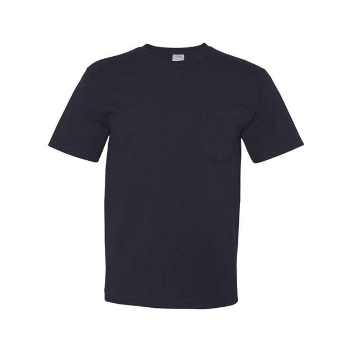 Bayside Usa-Made Short Sleeve T-Shirt With A Pocket - Navy, Xl