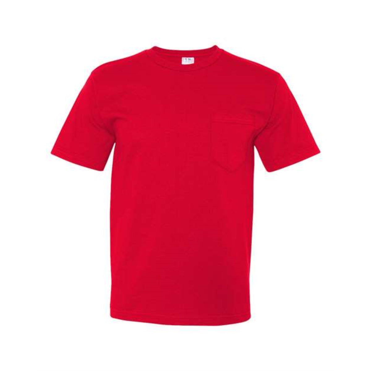 Bayside Usa-Made Short Sleeve T-Shirt With A Pocket - Red, M