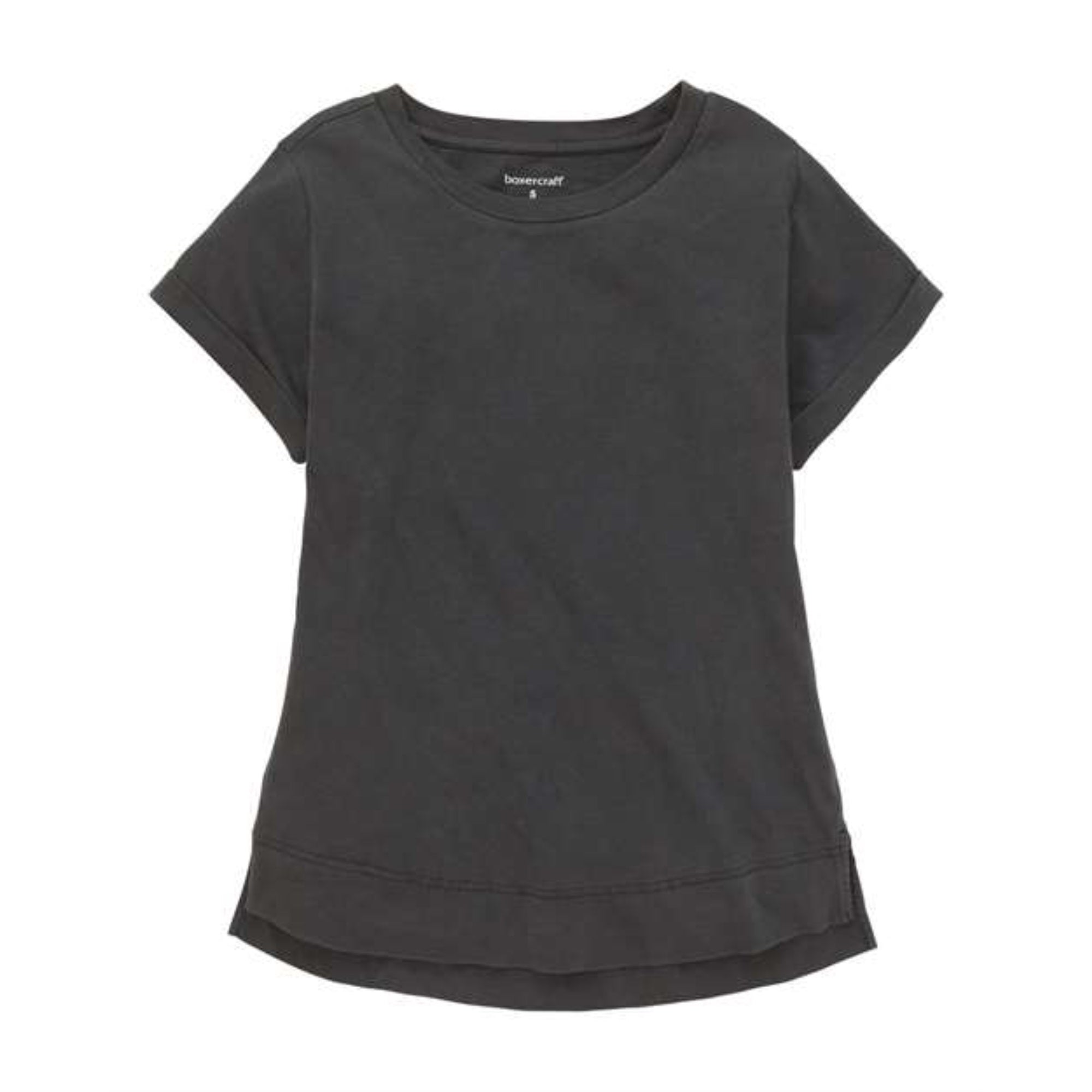 Boxercraft Women's Vintage Cuff T-Shirt - Black, L