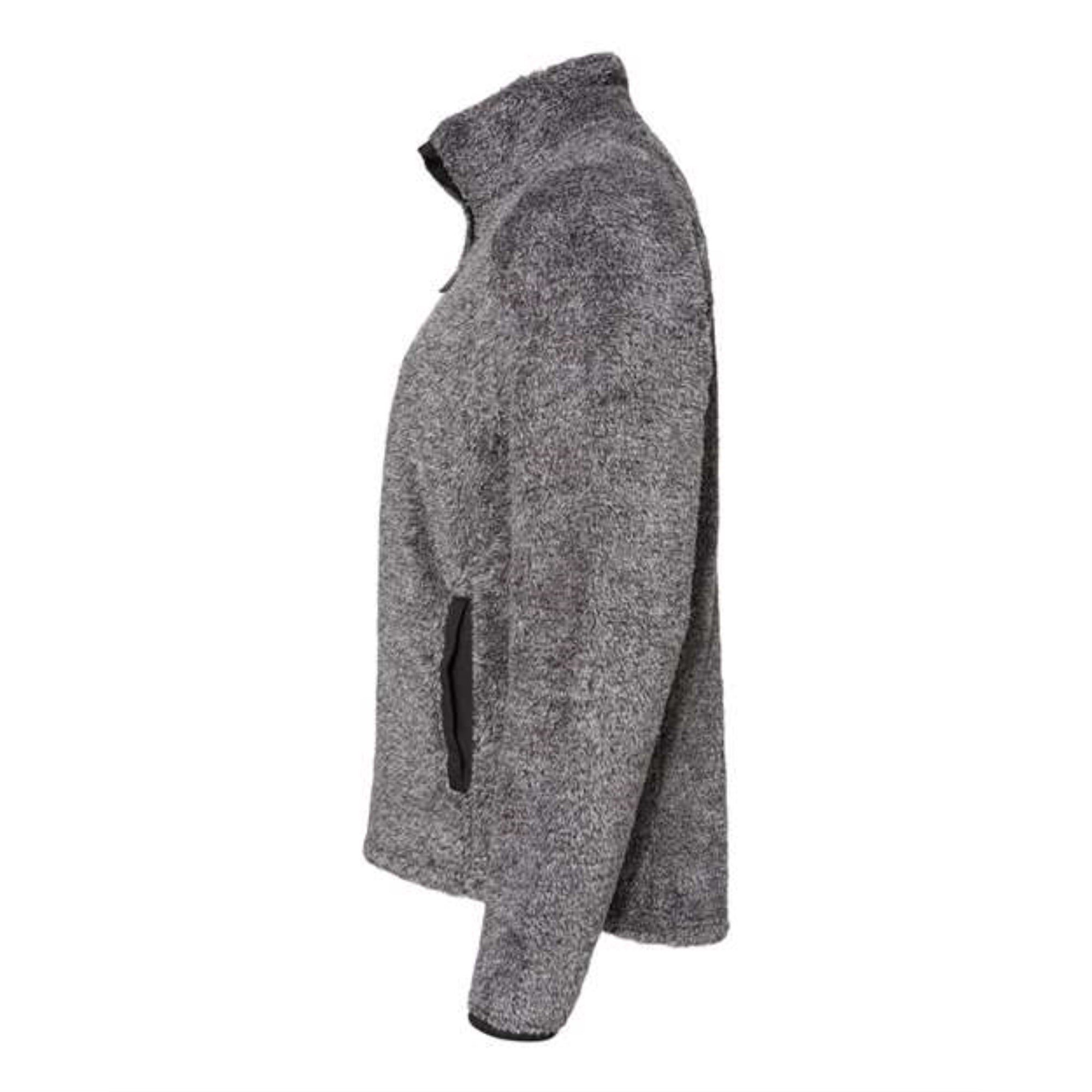 J. America Womens Boundary Shag Frosty Sherpa Full-Zip - Black, M