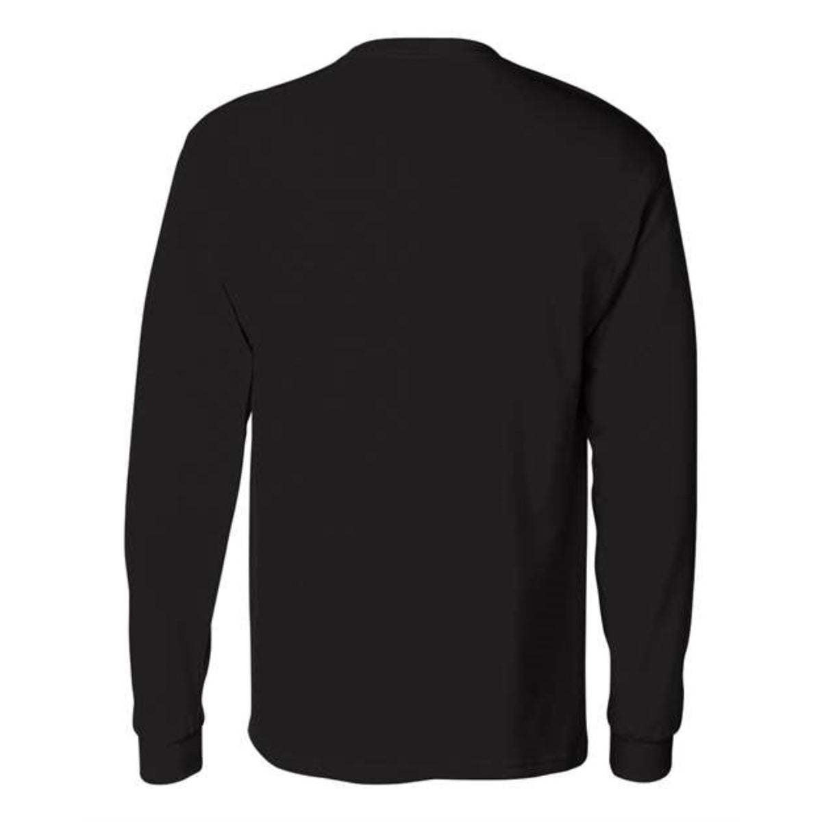 Hanes Authentic Long Sleeve Pocket T-Shirt - Black, M