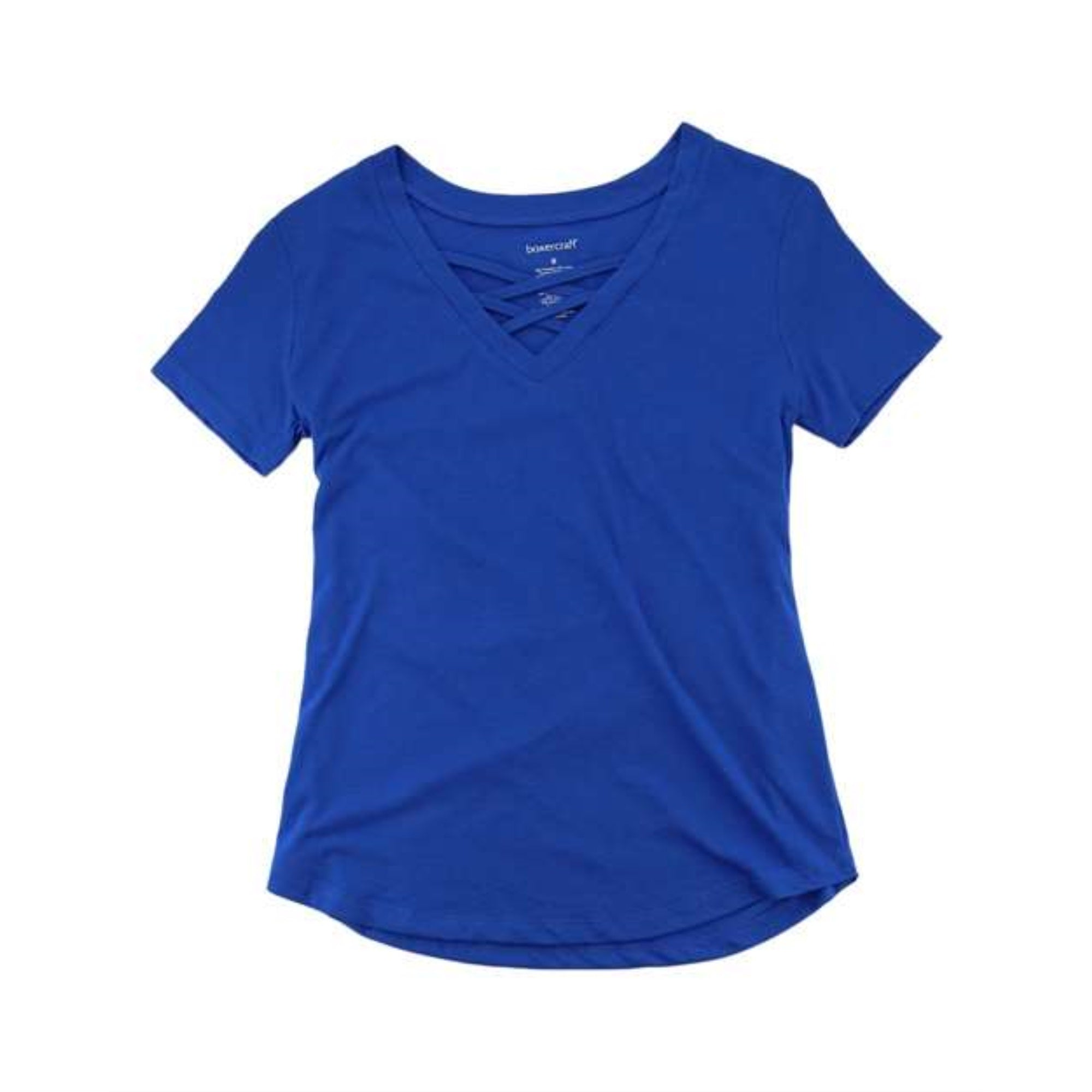 Boxercraft Girls' Caged Front T-Shirt - Royal, L