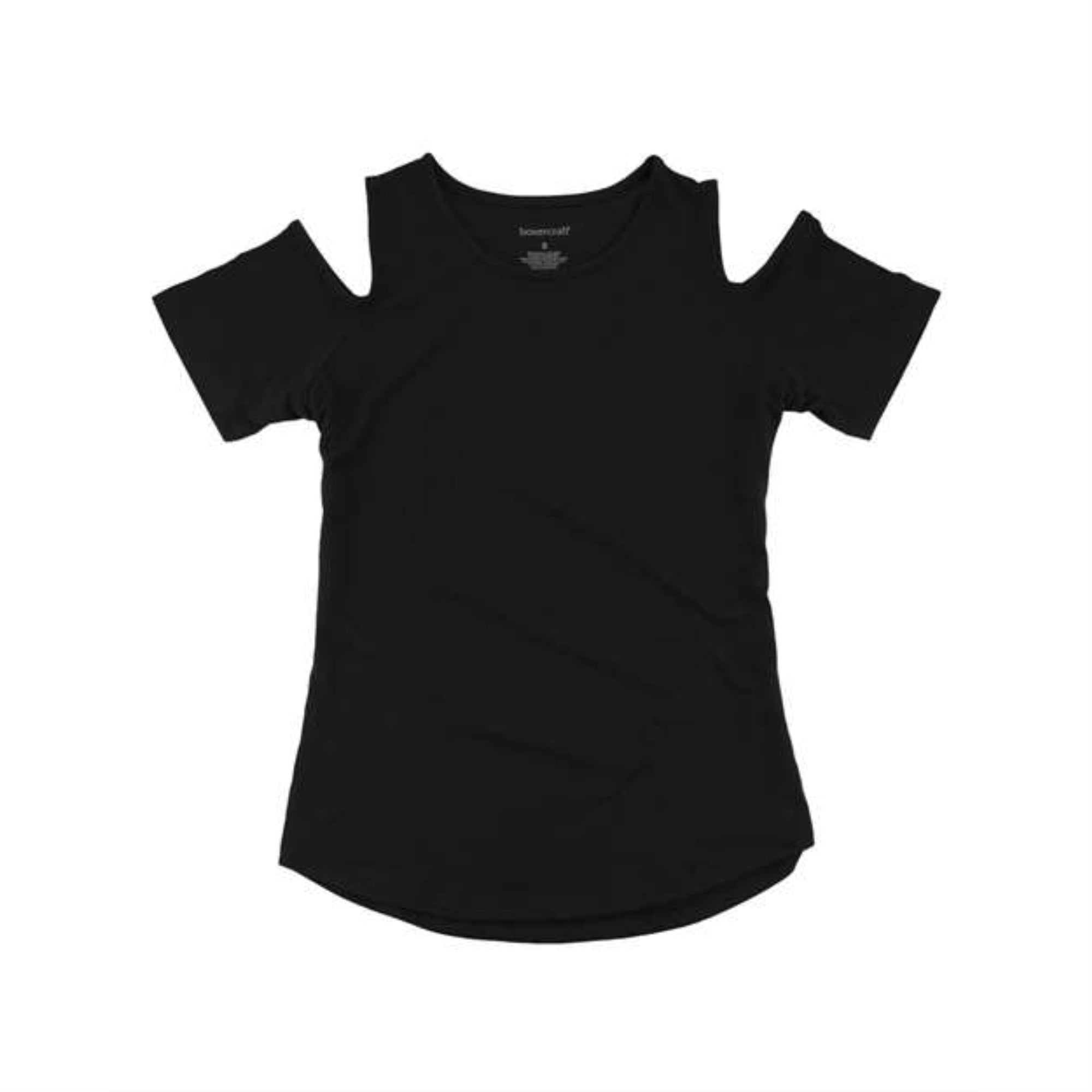 Boxercraft Girls Cold Shoulder T-Shirt - Black, S