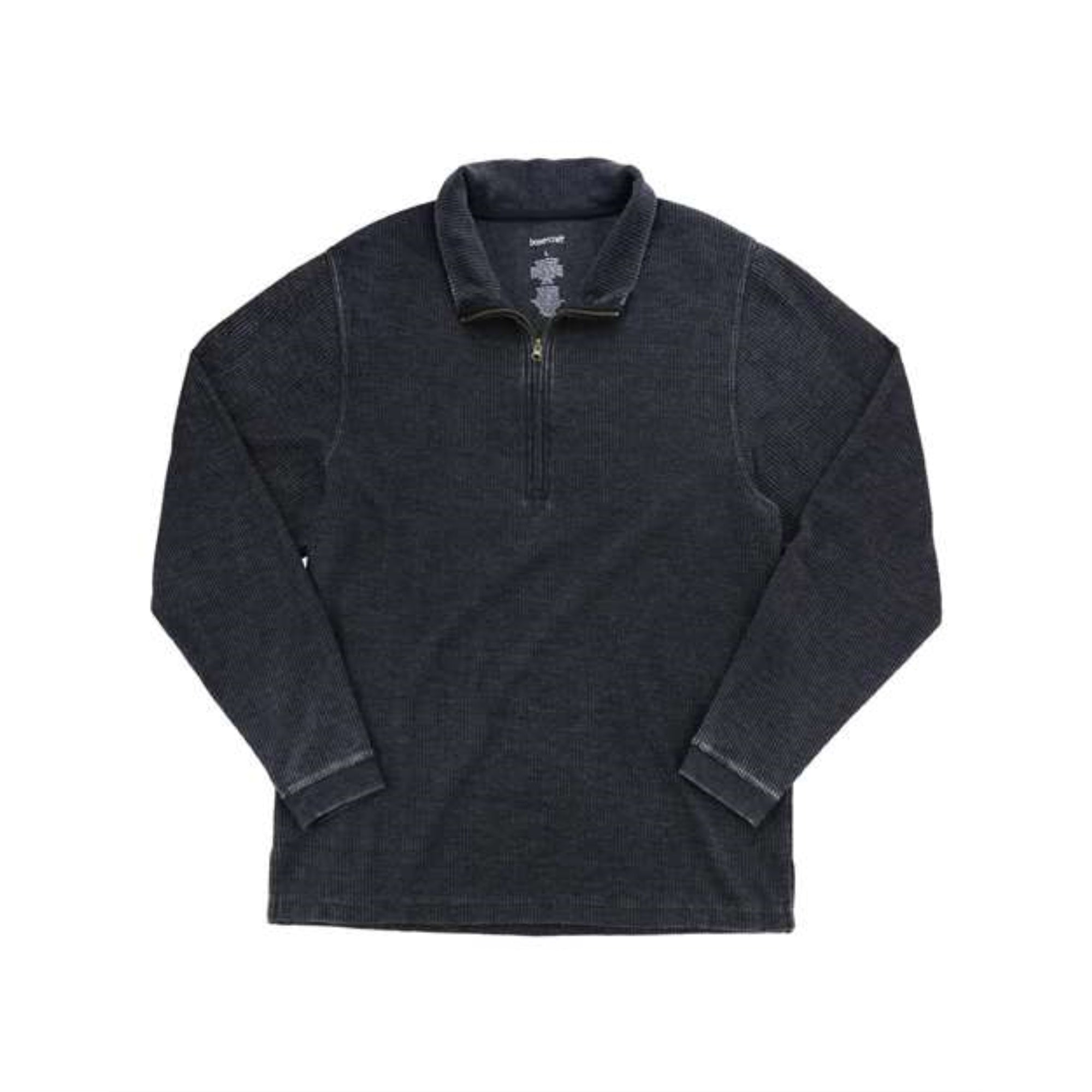 Boxercraft Corduroy Quarter-Zip Pullover - Black, XL