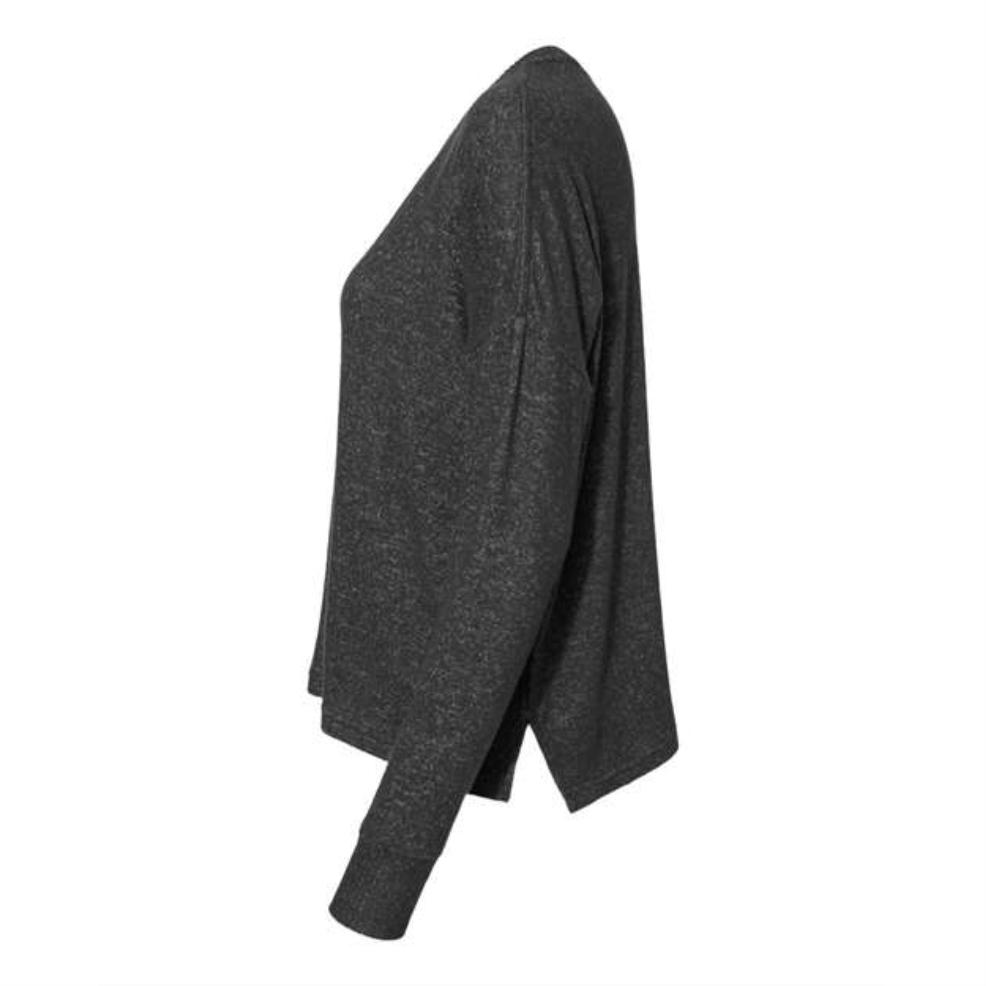 Boxercraft Women's Cuddle Fleece Boxy Crewneck Pullover - Charcoal, L