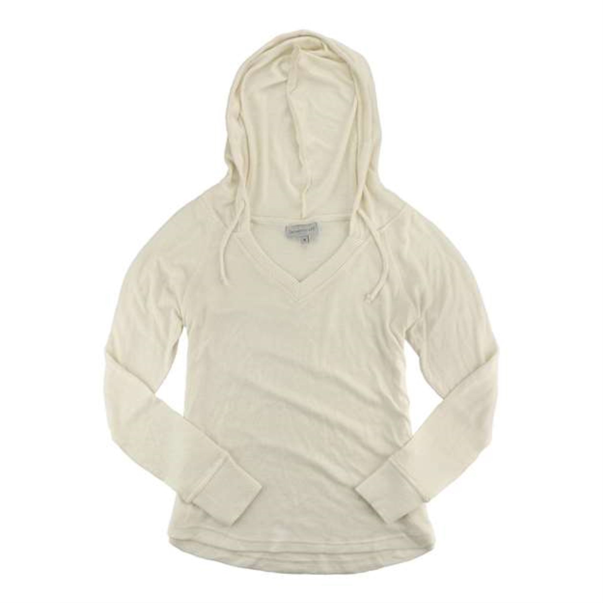 Boxercraft Women's Cuddle Fleece V-Neck Hooded Pullover - Natural, S