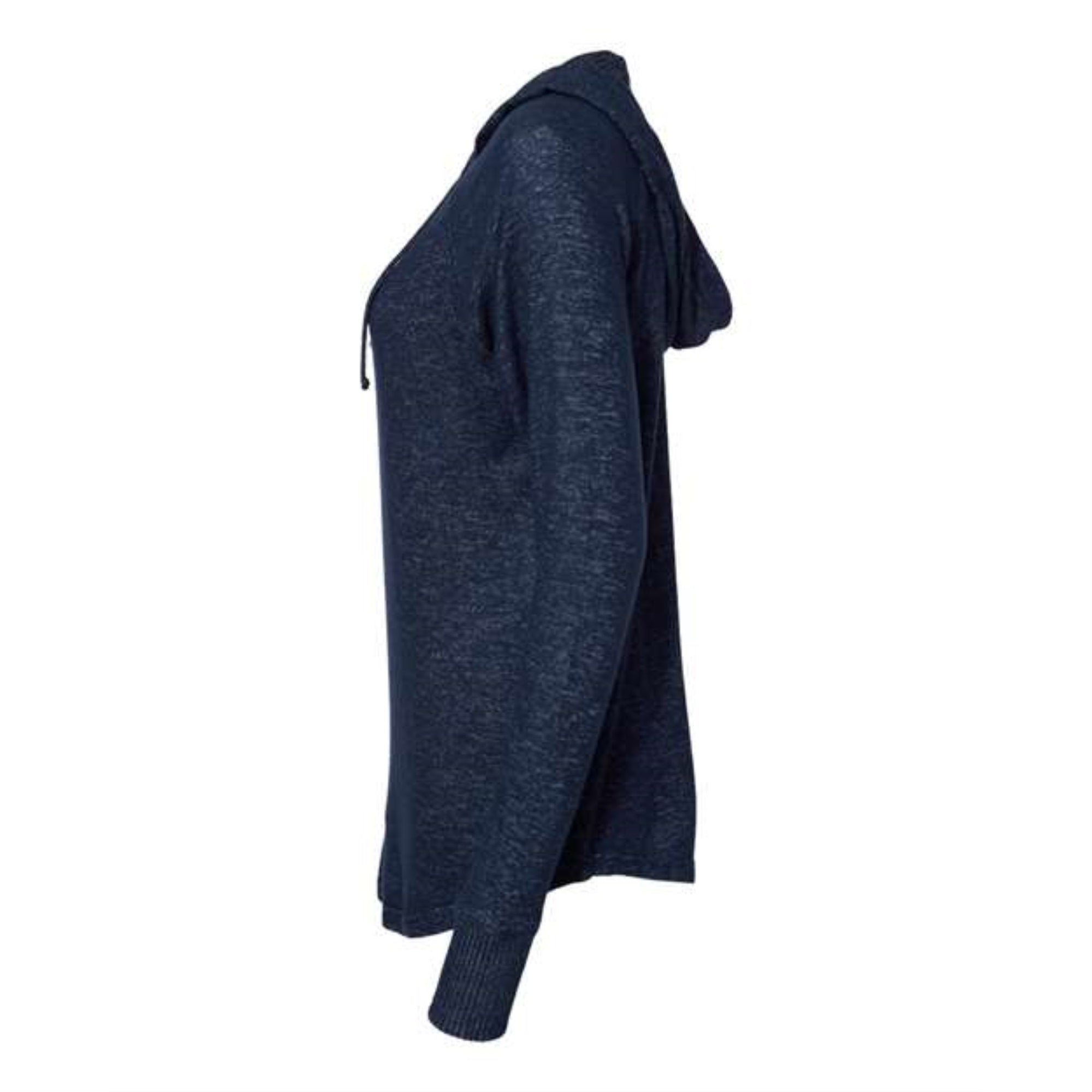 Boxercraft Women's Cuddle Fleece V-Neck Hooded Pullover - Navy, L