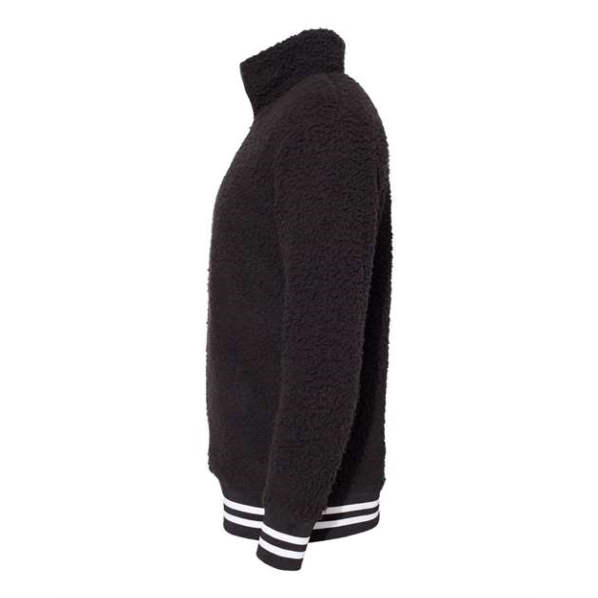 Boxercraft Varsity Sherpa Quarter-Zip Pullover - Black, XL