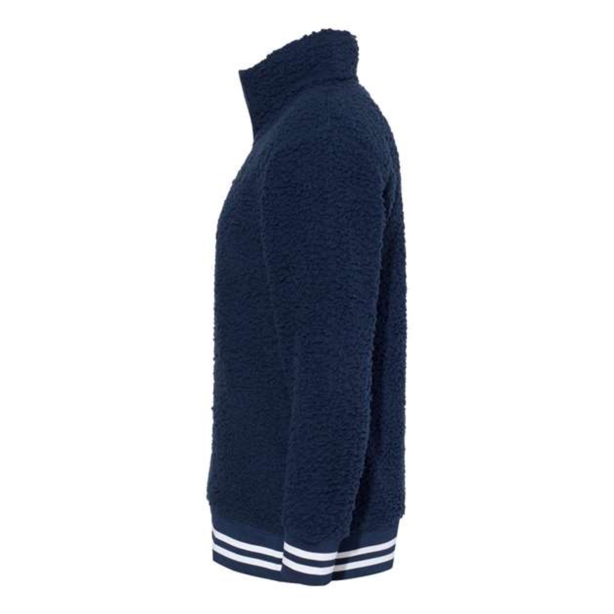 Boxercraft Varsity Sherpa Quarter-Zip Pullover - Navy, M