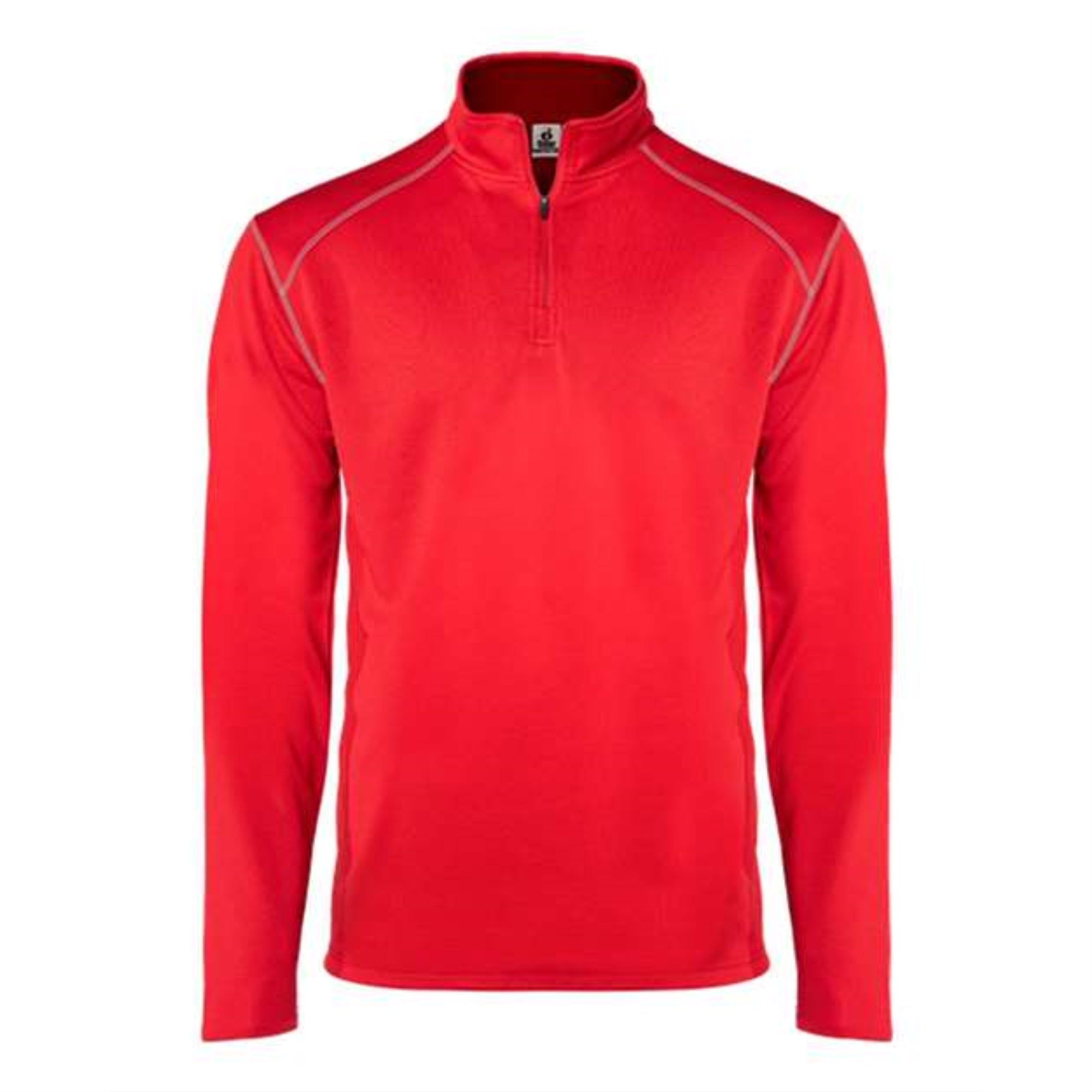Badger Money Mesh Quarter-Zip Pullover - Red, L