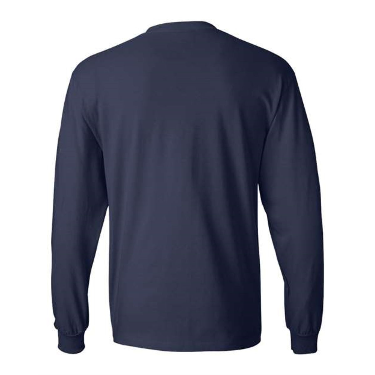 Hanes Beefy-T Long Sleeve T-Shirt - Navy, S