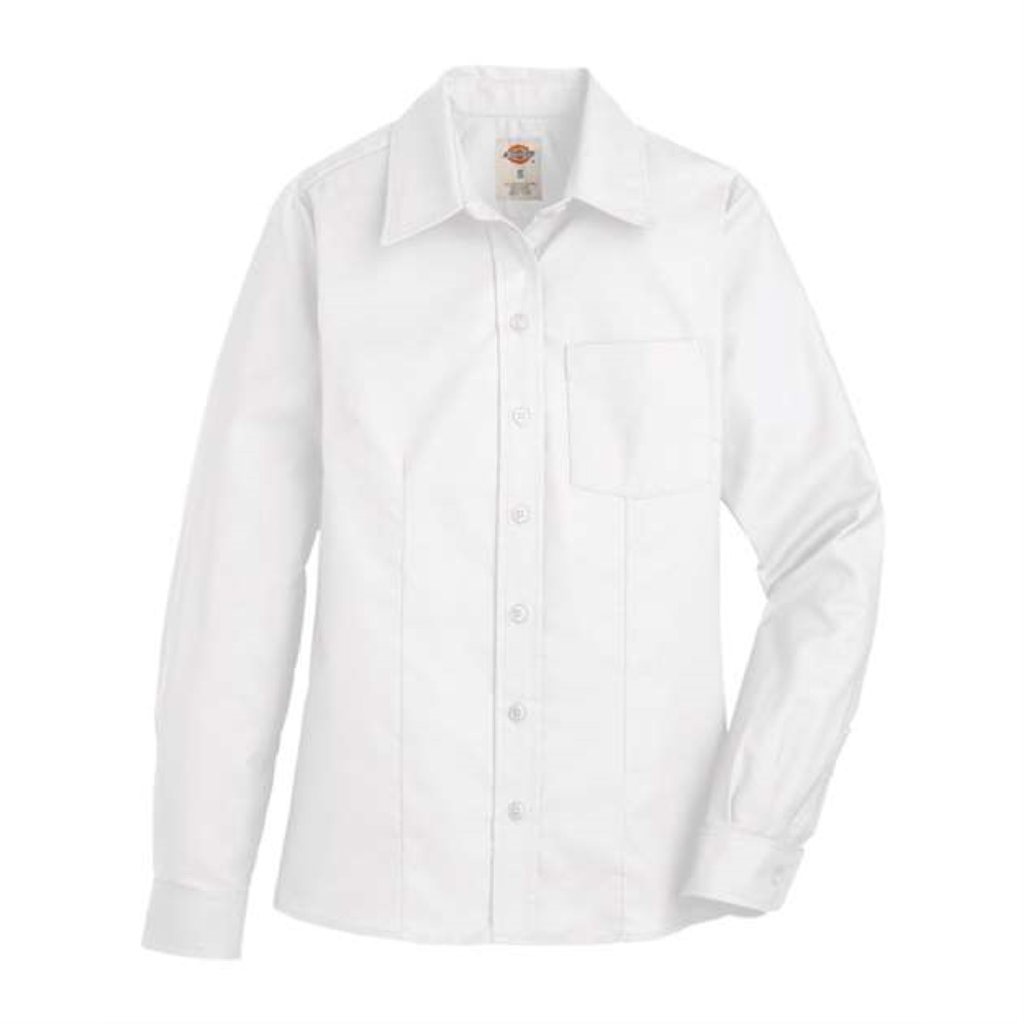 Dickies Women's Oxford Long Sleeve Shirt - White, XS