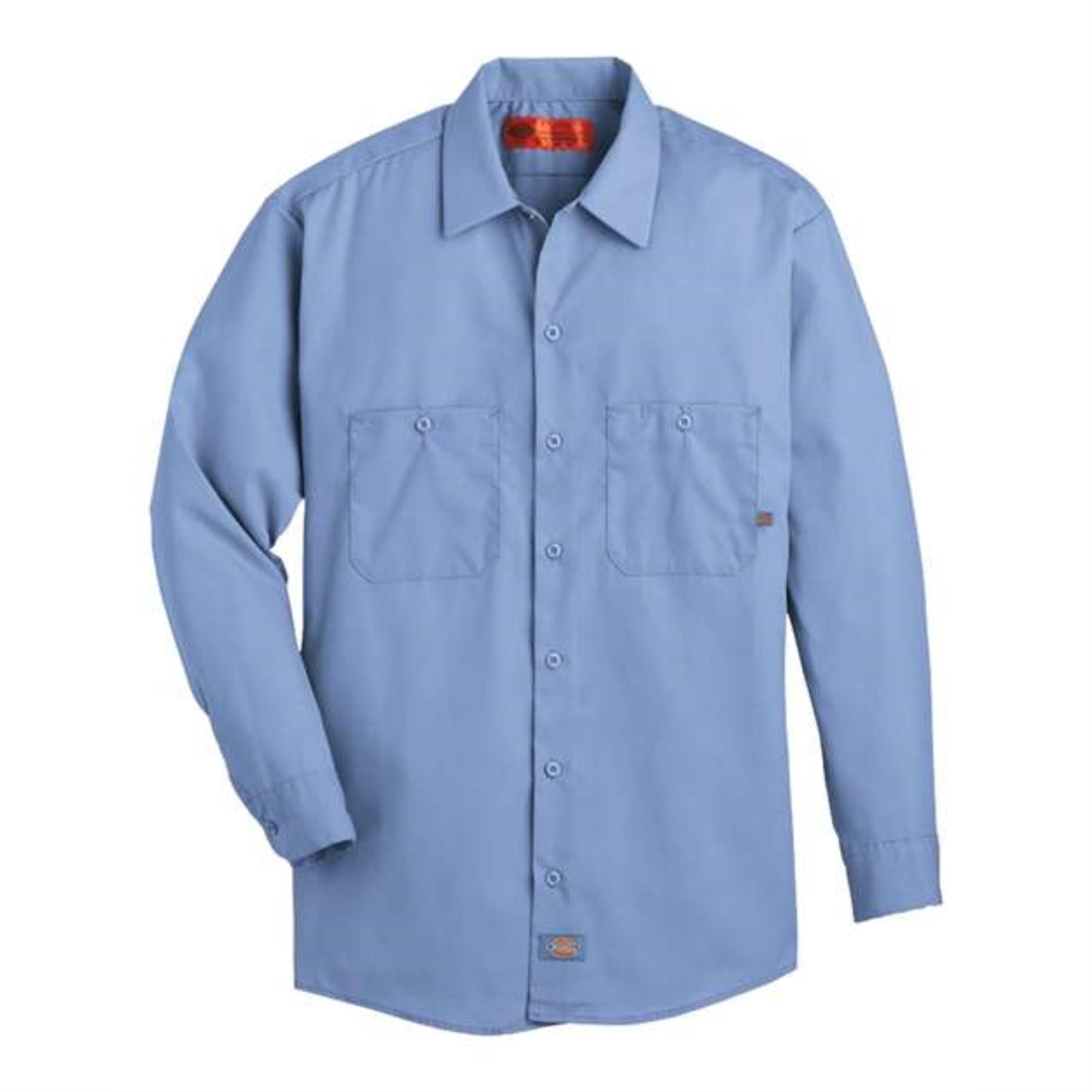 Dickies Industrial Long Sleeve Work Shirt - Light Blue, M