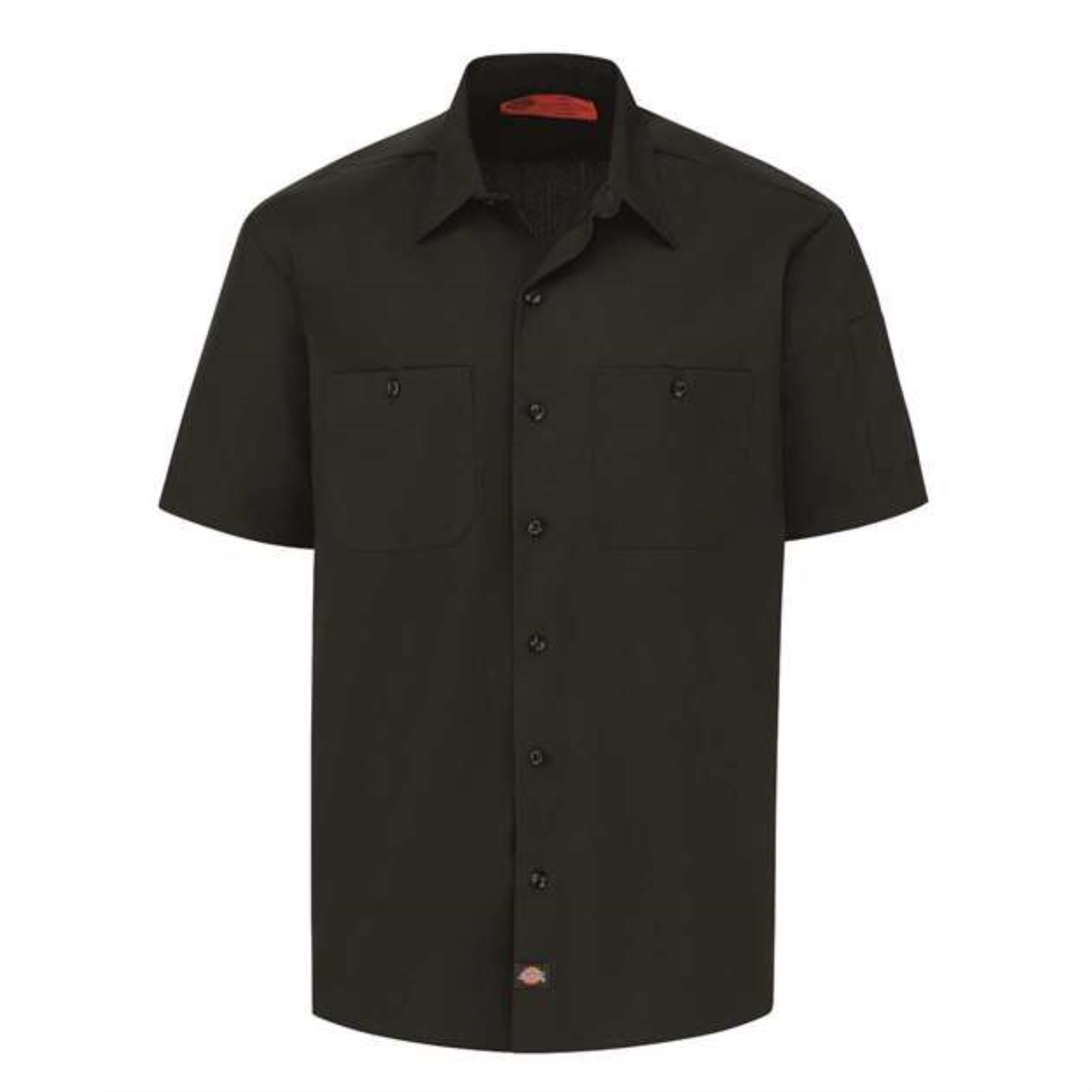Dickies Solid Ripstop Short Sleeve Shirt - Long Sizes - Black, LT