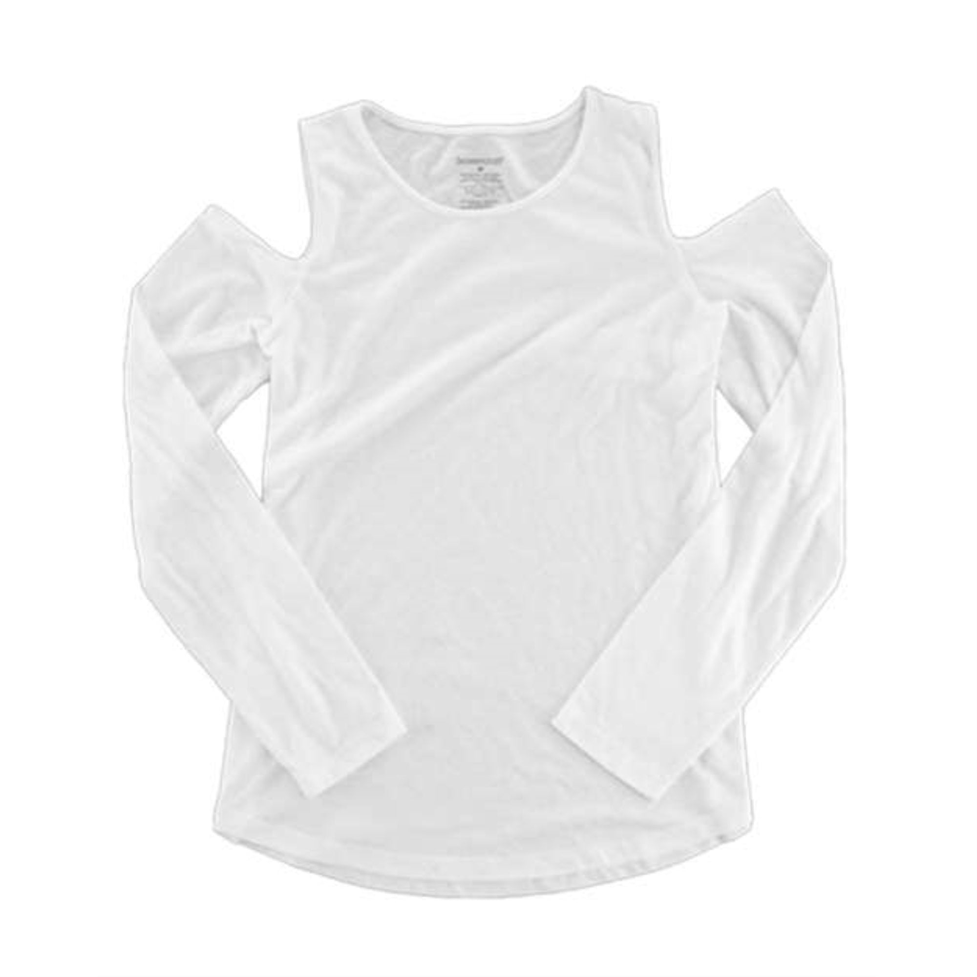 Boxercraft Women's Cold Shoulder Long Sleeve T-Shirt - White, S